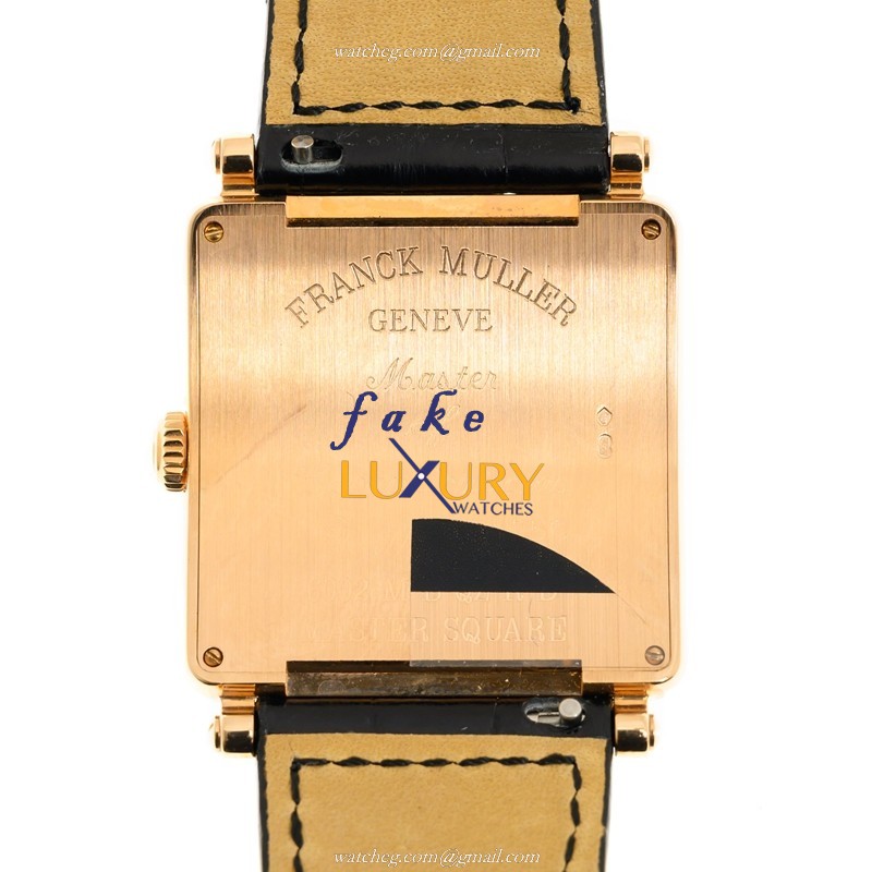 Franck Muller 6002 M B QZ R D 5N Quartz 18kt Rose Gold & Diamond Replica Watch, White Dial, Brown - Image 3