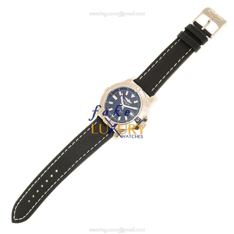 Breitling A17318101B1X1 Avenger II Automatic Replica Watch, Black Dial, Steel Case, Canvas Strap - Image 2