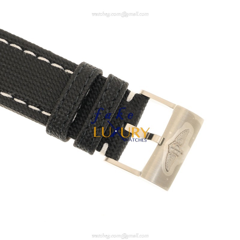 Breitling A17318101B1X1 Avenger II Automatic Replica Watch, Black Dial, Steel Case, Canvas Strap - Image 4