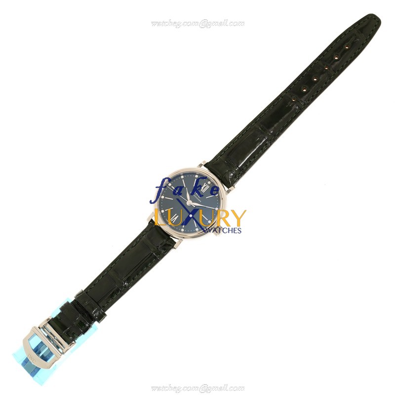 IWC IW357405 Portofino - Replica Watch - Automatic - Green Dial - Steel Case - Alligator Strap - Image 2