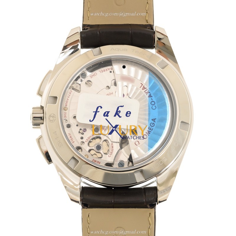 231.13.43.52.02.001 - Omega Seamaster Replica Watch Automatic Silver Dial Brown Alligator Strap - Image 3