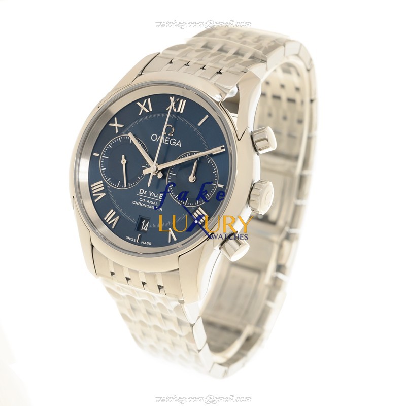 Omega De Ville 431.10.42.51.03.001 Replica Watch With Blue Dial, Automatic Movement, Steel Case - Image 3