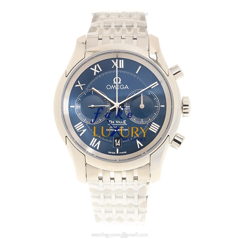 Omega De Ville 431.10.42.51.03.001 Replica Watch With Blue Dial, Automatic Movement, Steel Case - Image 2