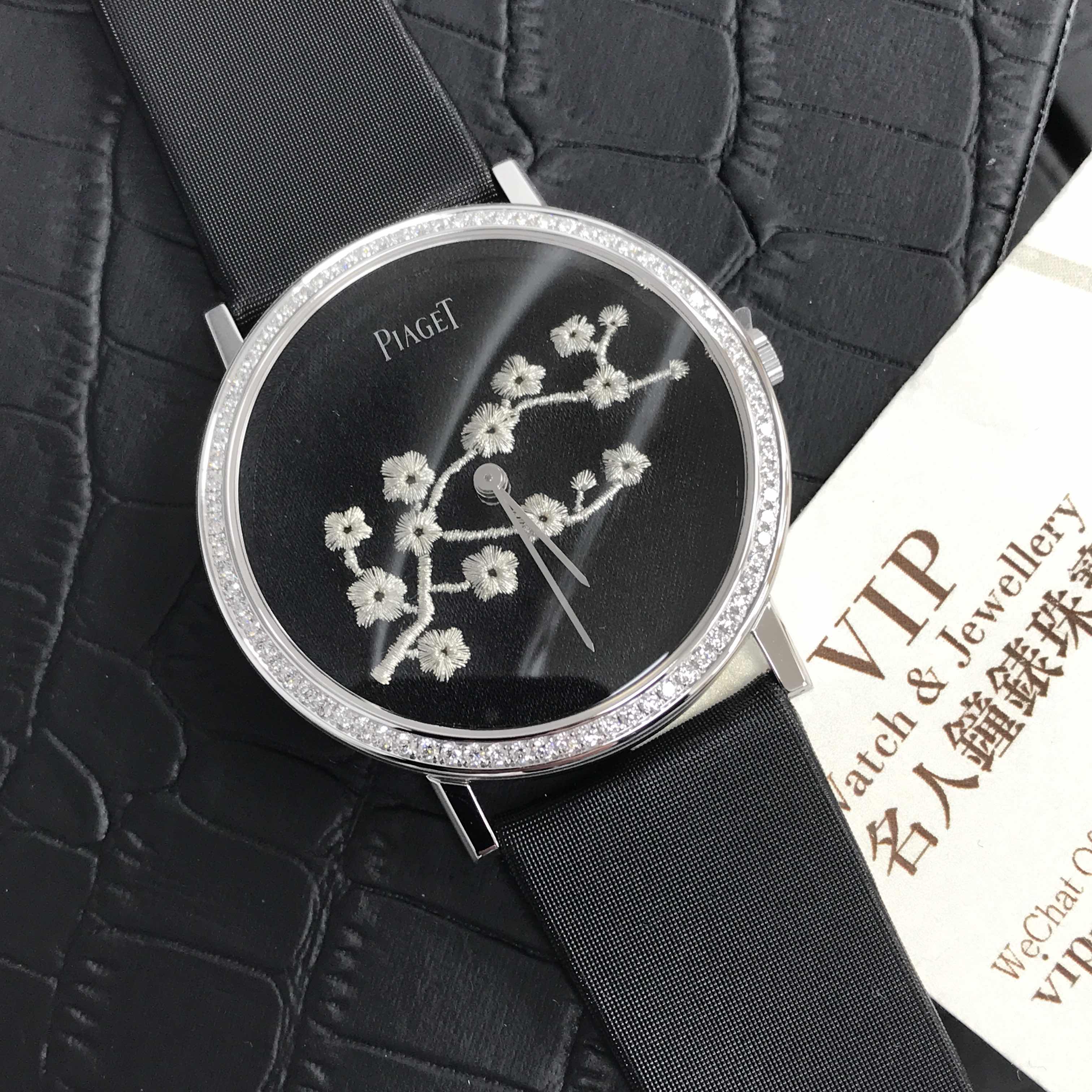 G0A38574 - Piaget Altiplano Replica Watch - Manual Wind - 18kt White Gold Diamond - Black Dial - Image 4