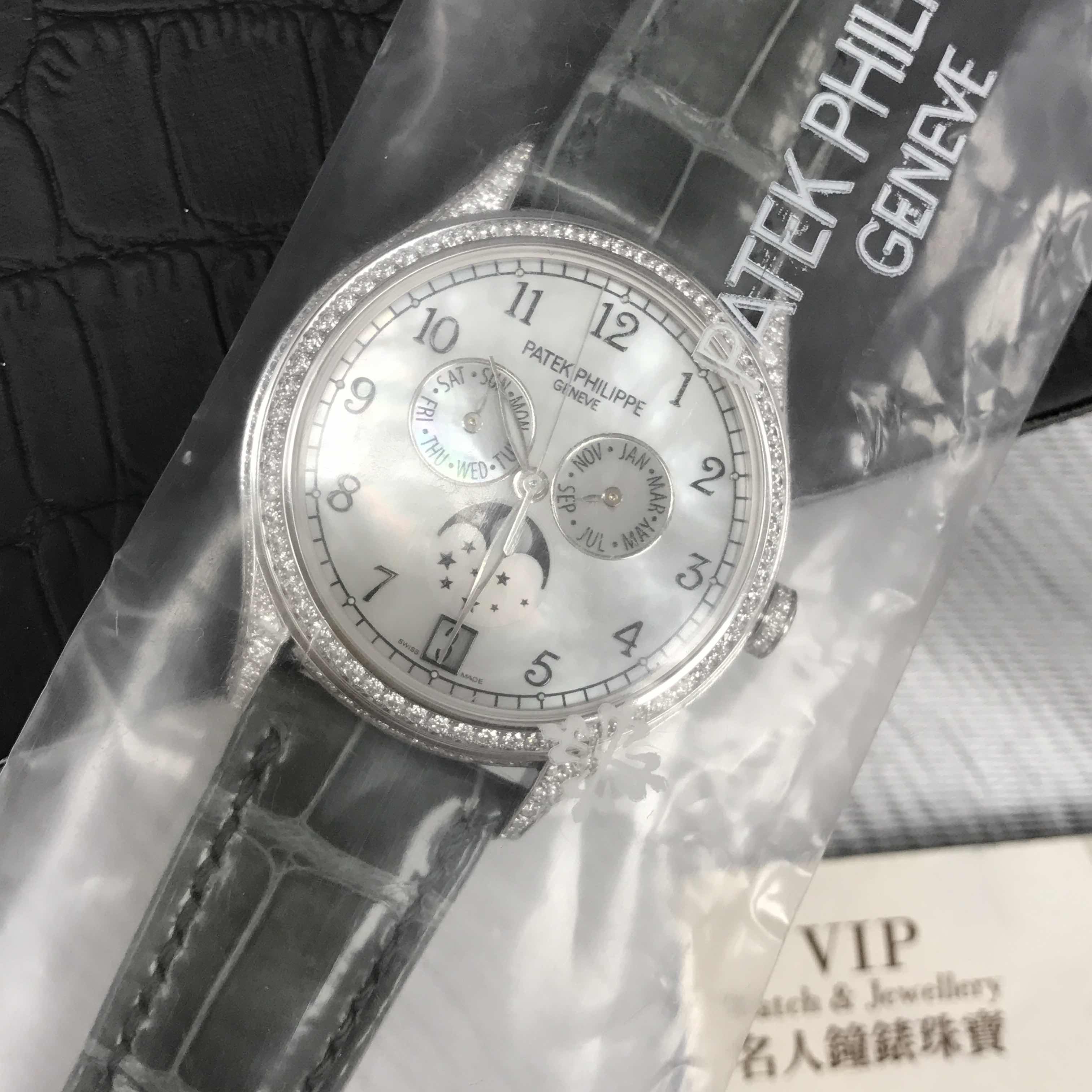 Patek Philippe 4948G-010 Grand Complications Automatic 18kt White Gold Diamond Dial Replica Watch - Image 5