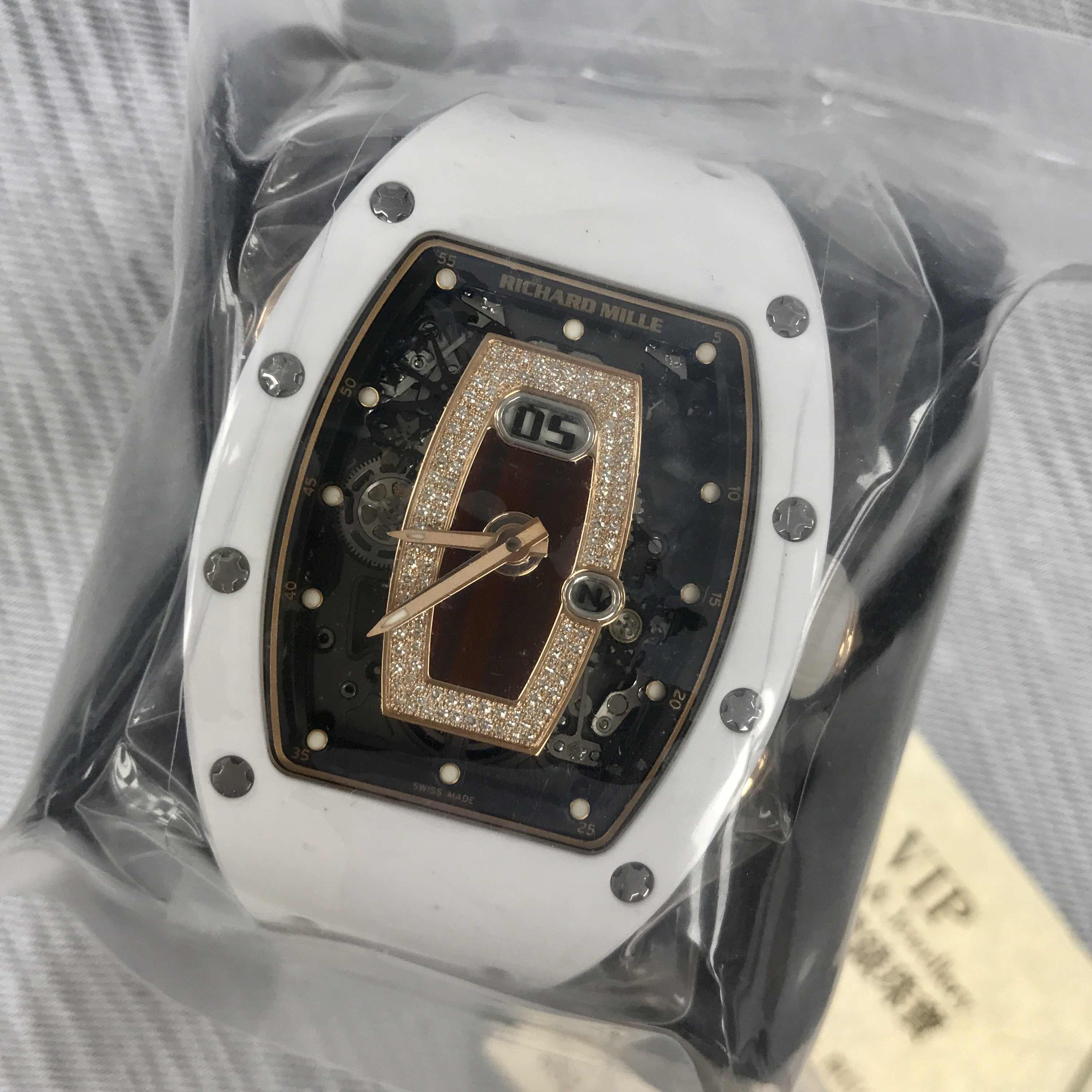 Richard Mille RM037-WHITE CERAMIC Replica Watch, Automatic Movement, Ceramic Case, White Rubber - Image 5