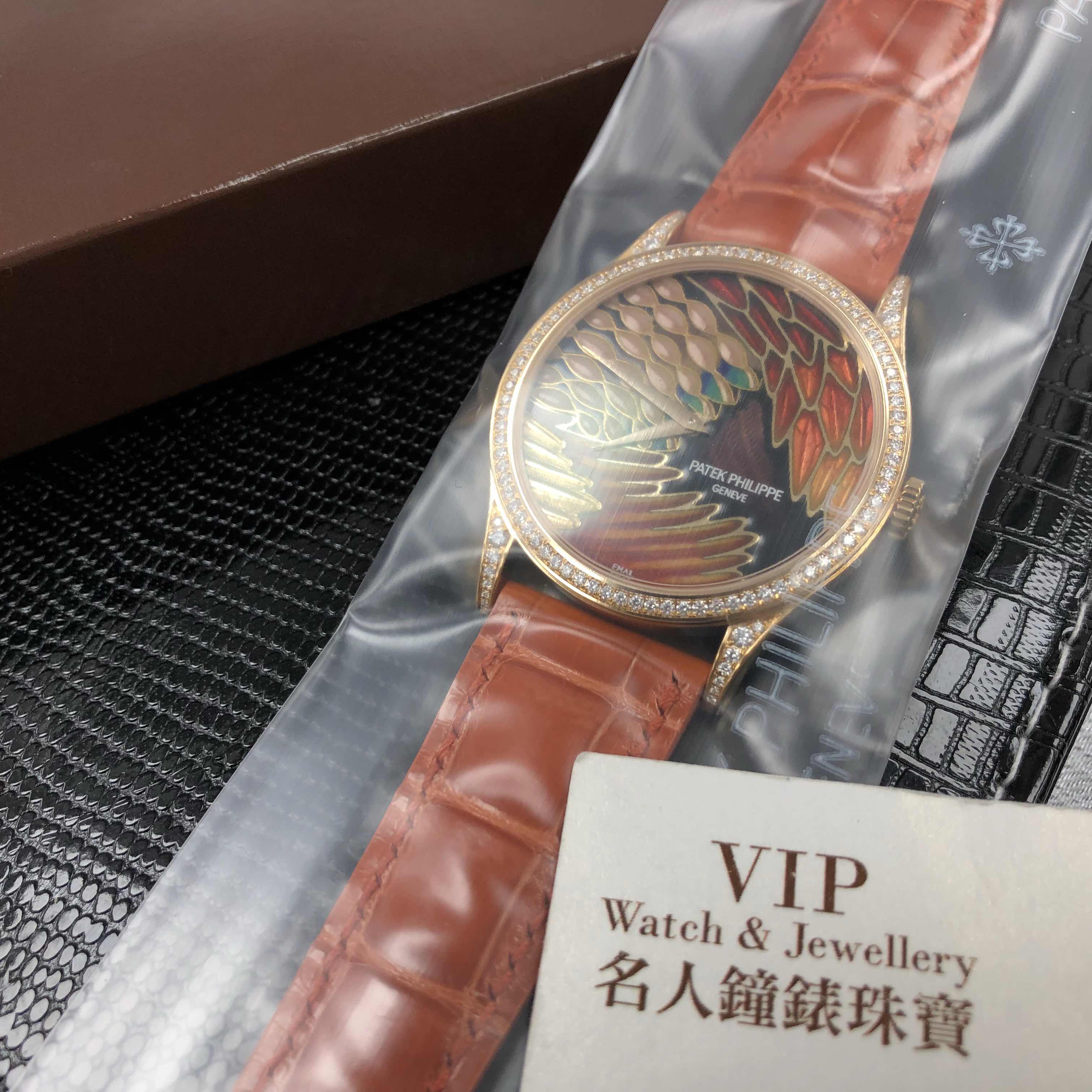 5077/100R-015 - Patek Philippe Calatrava Replica Watch - 18kt Rose Gold Diamonds - Automatic Orange - Image 5