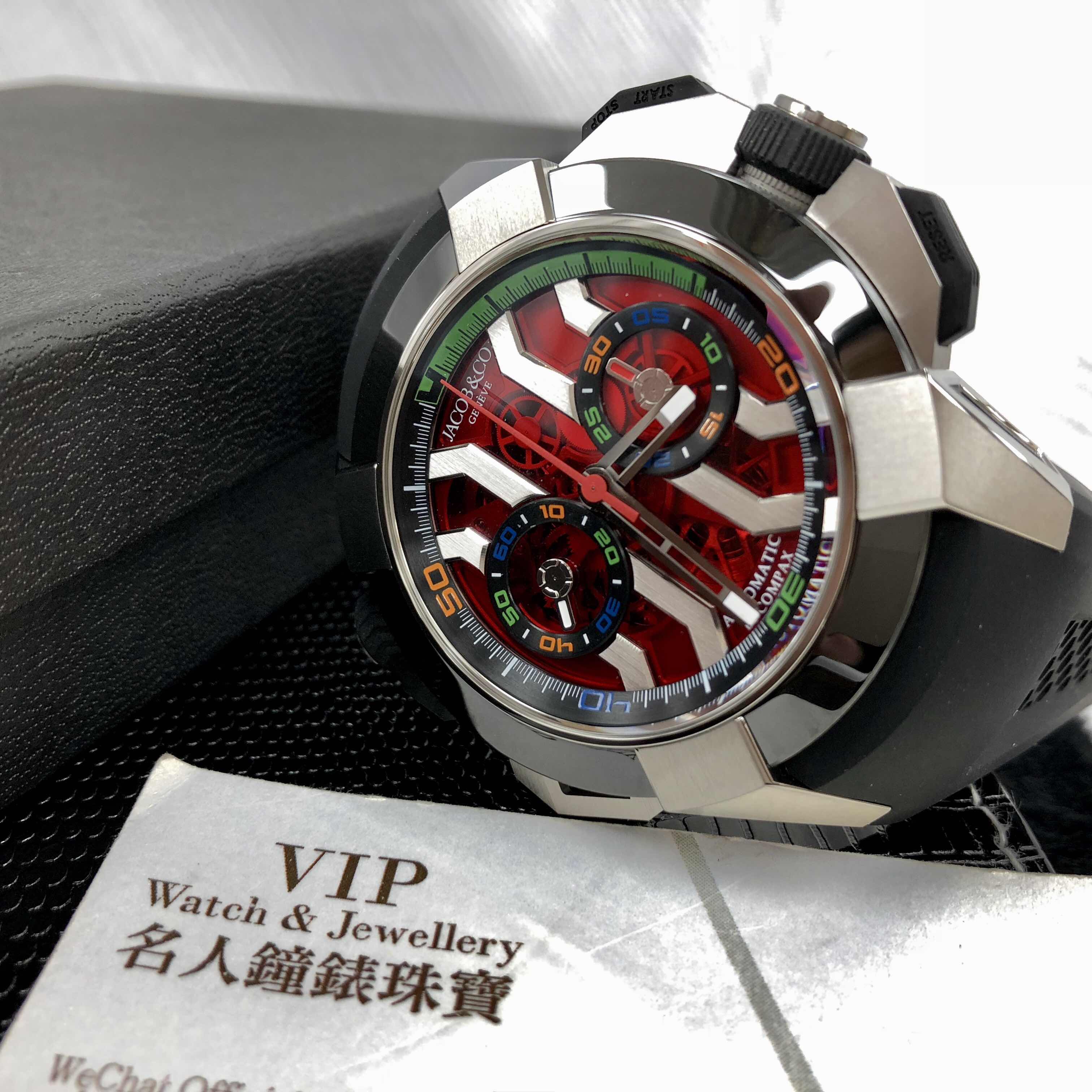 Jacob & Co 311.20.SB.RS.A HA4D EPIC X CHRONO Stainless Steel Auto Replica Watch - Red Dial, Black - Image 5