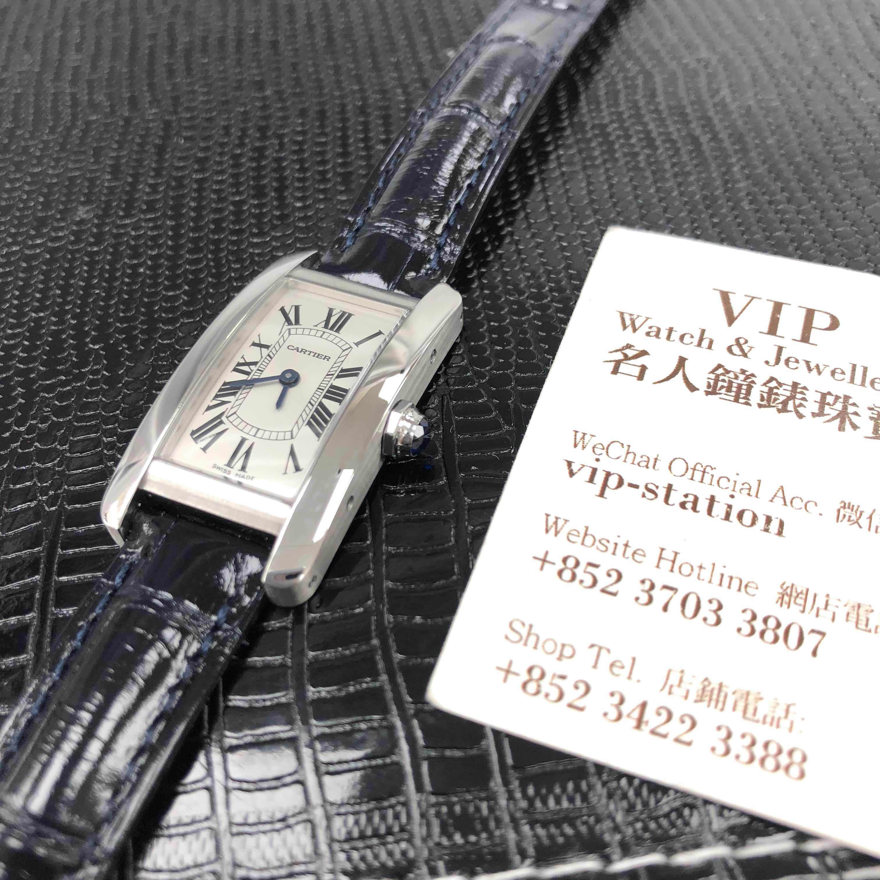 Cartier WSTA0016 Replica Watch, Silver Dial, Steel Case, Blue Alligator Strap, Quartz Movement - Image 5