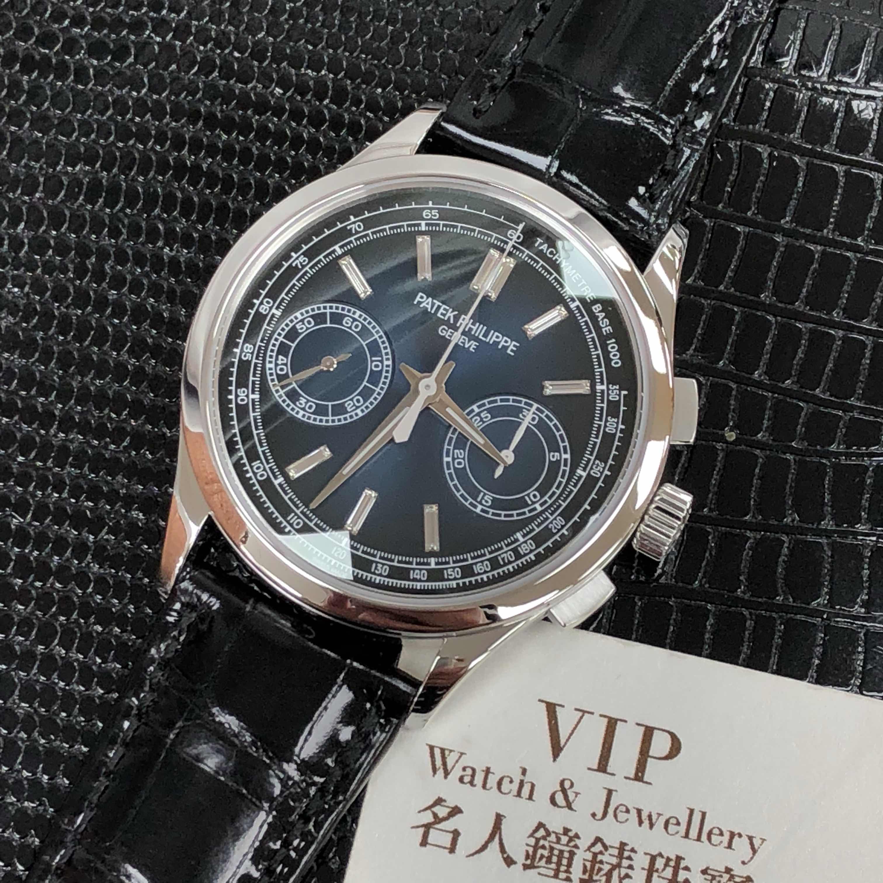 Patek Philippe 5170P-001 Replica Watch With Blue Dial, Manual Wind, 950 Platinum Case - Image 5