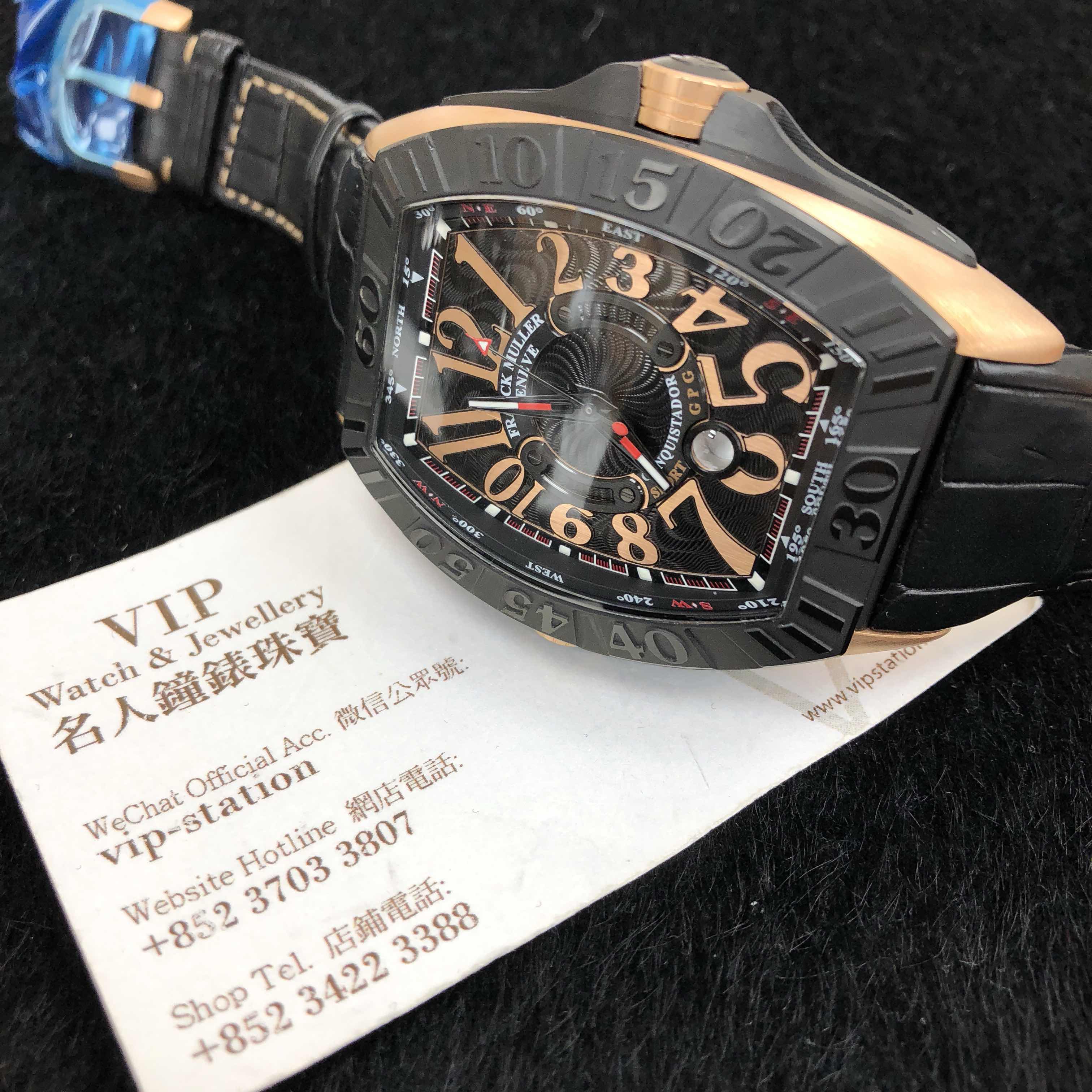 Franck Muller 9900SCDTGPGTTNR5N | Automatic | 18kt Rose Gold & Steel | Black Dial | Alligator Strap - Image 5