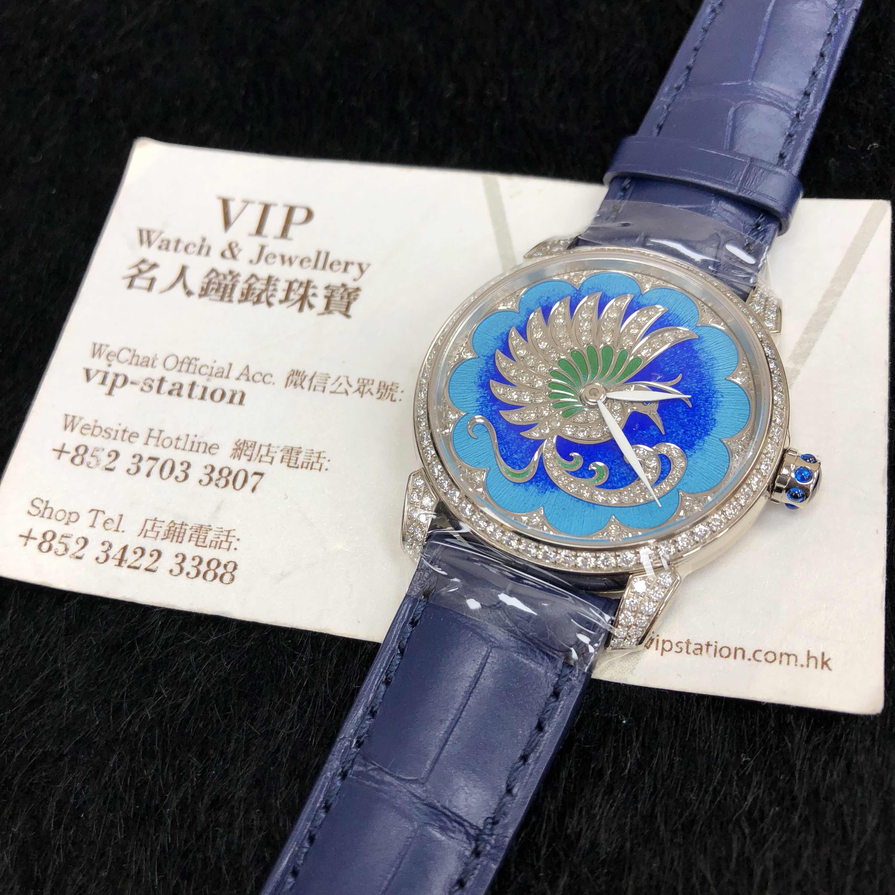 8150-112/PB - Ulysse Nardin CLASSIC Replica Watch - 35mm 18kt White Gold Diamond - Blue Dial - Image 5