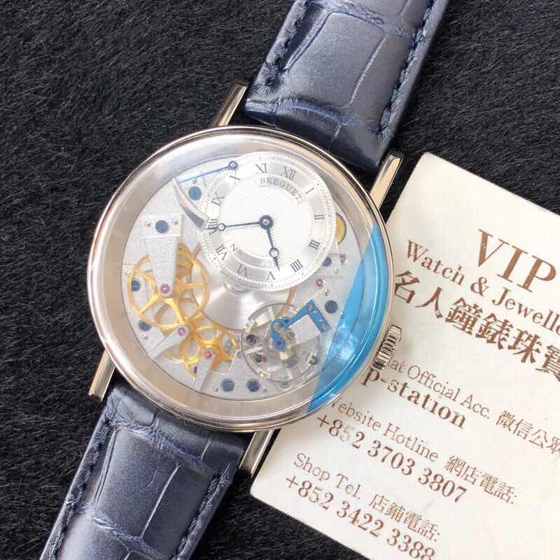 Breguet Tradition 7057BB/11/9W6 Manual Wind 18kt White Gold Silver Dial Replica Watch - Image 5