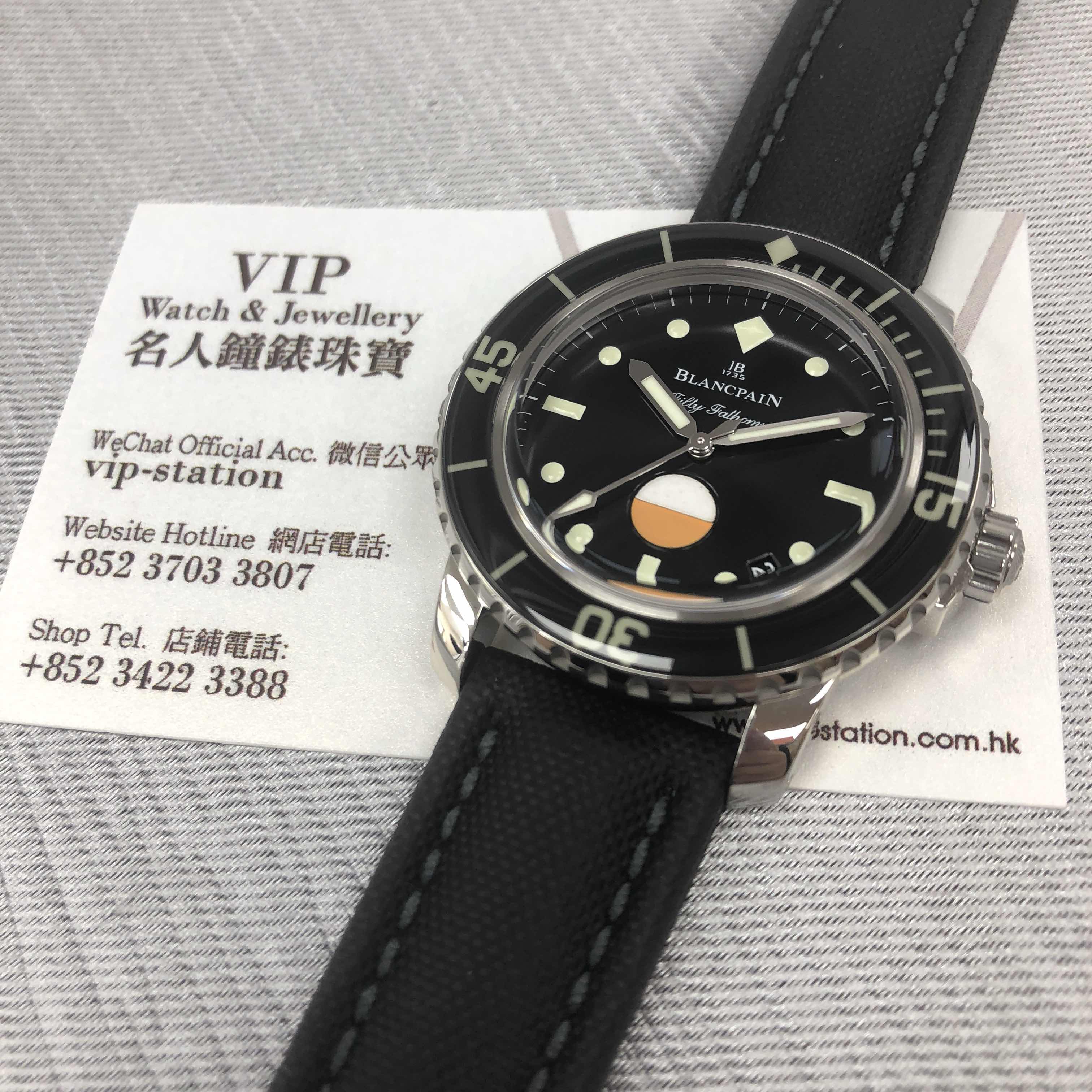 Blancpain 5008-1130-B52A Replica Watch - Fifty Fathoms Automatic - Steel Case - Black Dial - Canvas - Image 5