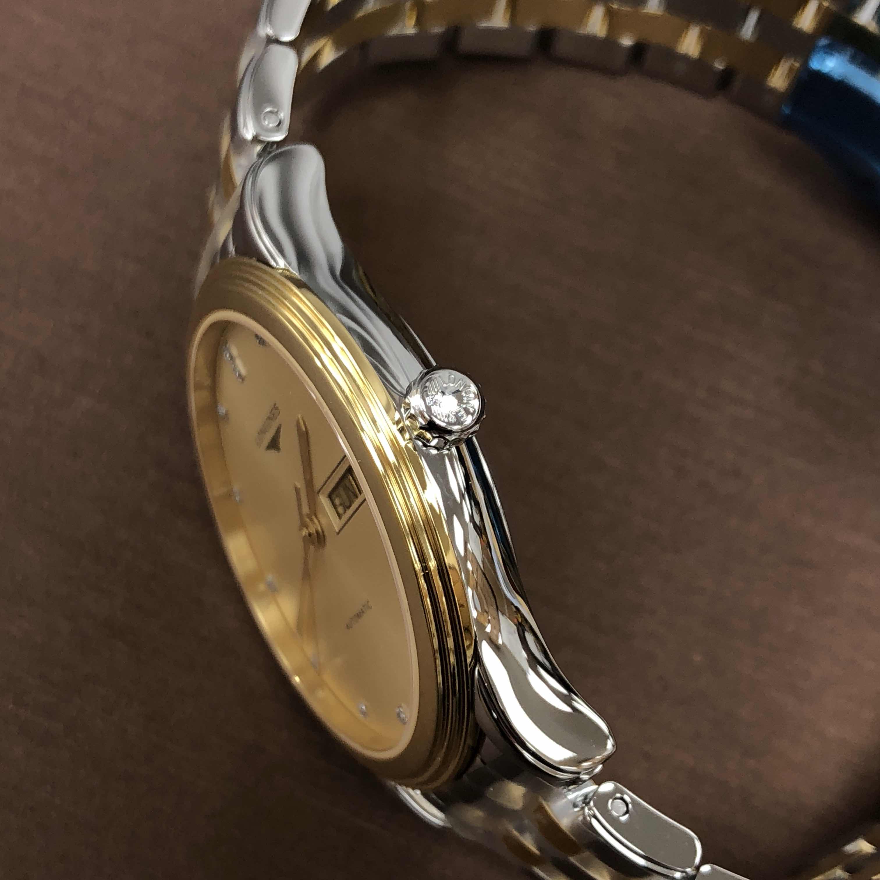 L4.899.3.37.7 - Longines FLAGSHIP Replica Watch - Automatic - Gold Dial 18kt Gold & Steel - Image 3