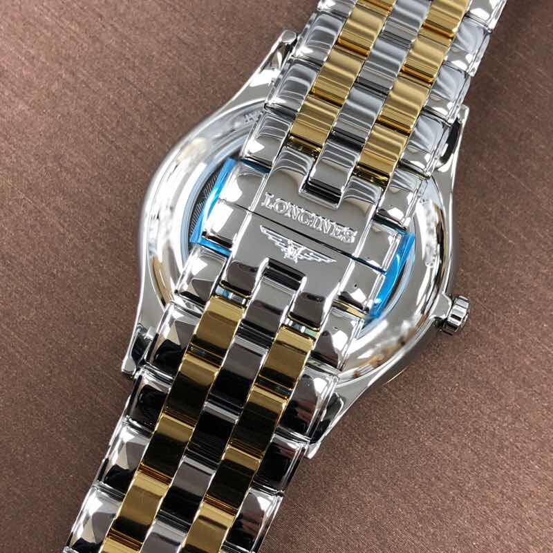 L4.899.3.37.7 - Longines FLAGSHIP Replica Watch - Automatic - Gold Dial 18kt Gold & Steel - Image 4