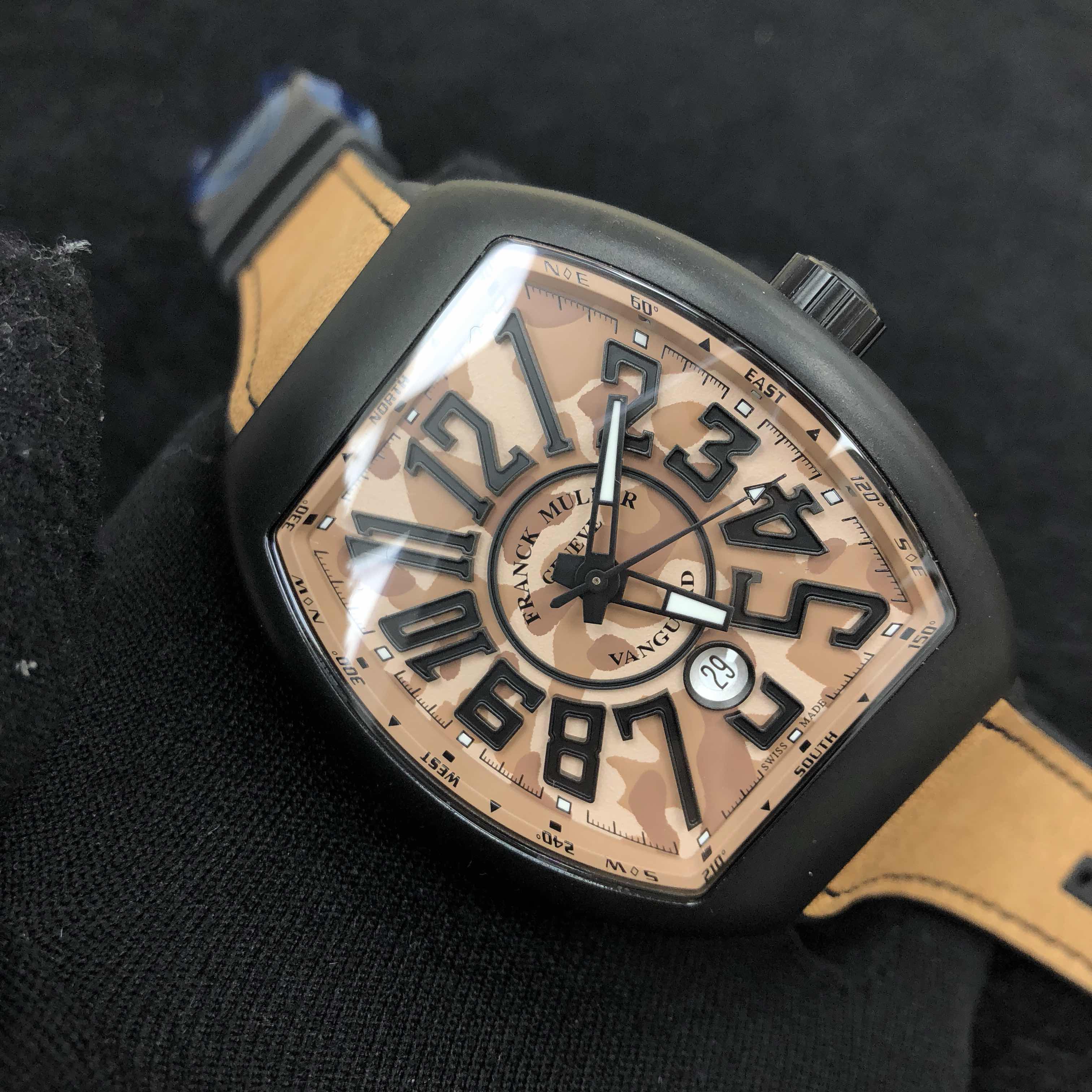 Franck Muller V 45 SC DT CAMOU VANGUARD Automatic Titanium Brown Dial Replica Watch - Image 5