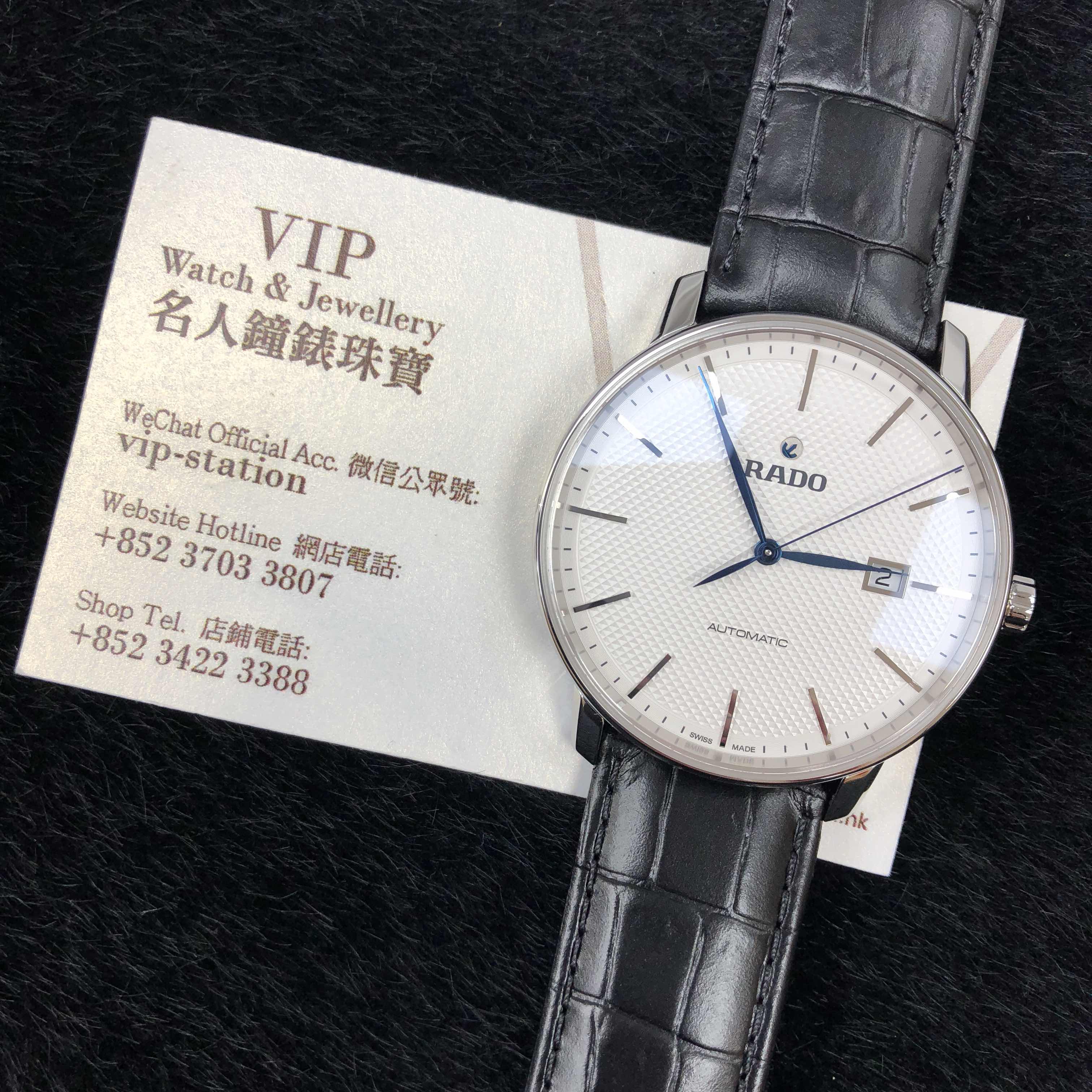 Rado R22876015 Centrix Automatic Replica Watch with White Dial, Black Leather Strap, Steel Case - Image 5