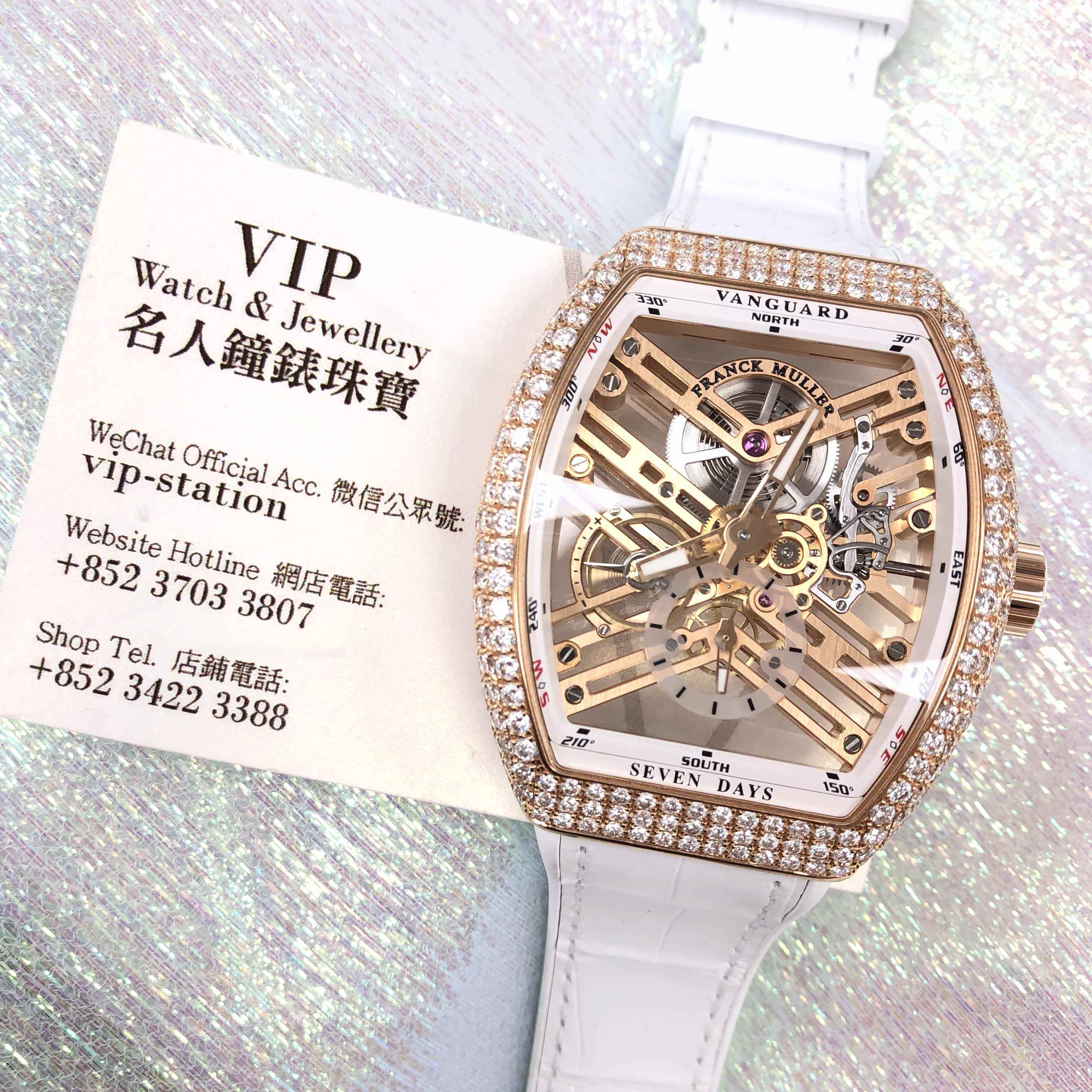 Franck Muller V 45 S6 SQT D 5N.BC Vanguard Replica Watch, Automatic, 18kt Rose Gold & Diamonds - Image 5