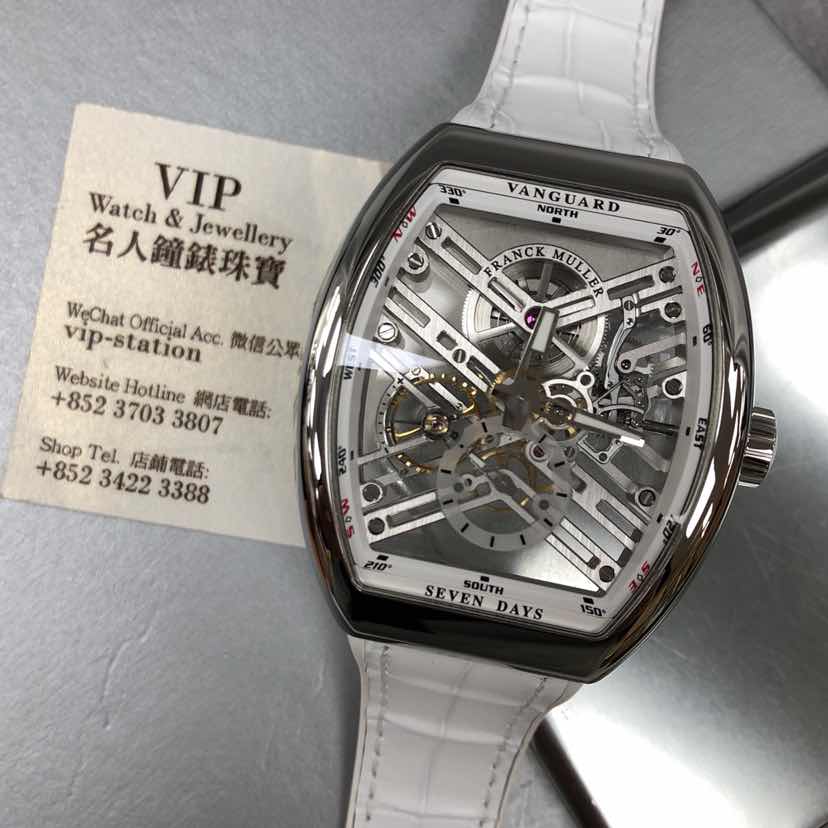 Franck Muller V 45 S6 SQT AC.BC - Replica Watch - Manual Wind - Stainless Steel Case - White - Image 5