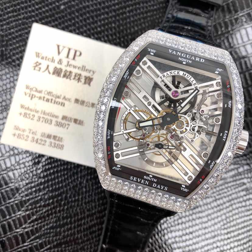 Franck Muller V45S6SQTD-AC.NR Manual Wind Stainless Steel & Diamond Replica Watch - Image 5