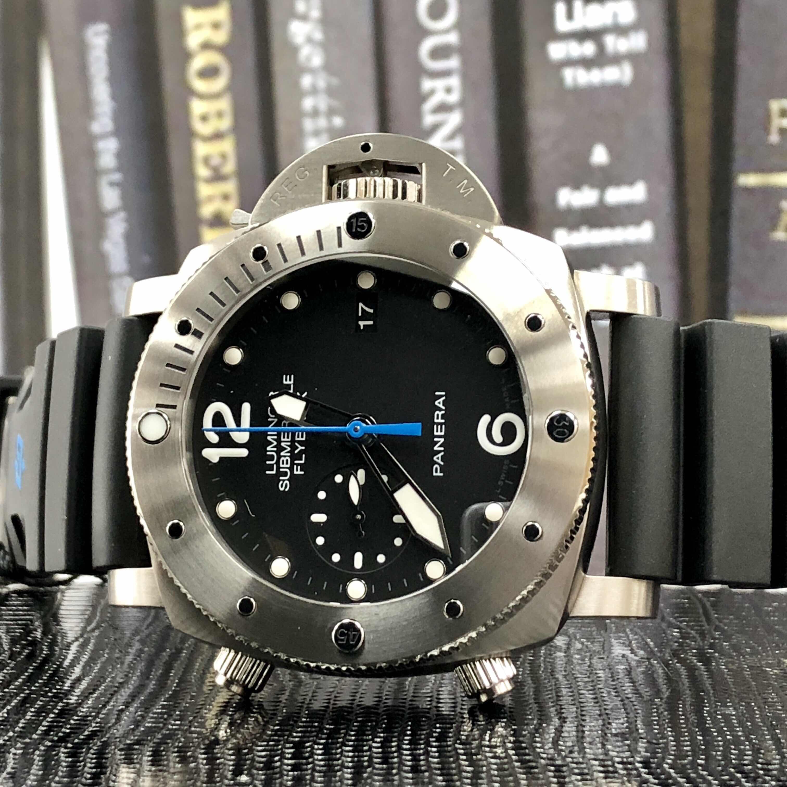 Panerai PAM00614 | Automatic | PVD Titanium | Black Dial | Rubber Strap | Replica Watch - Image 5