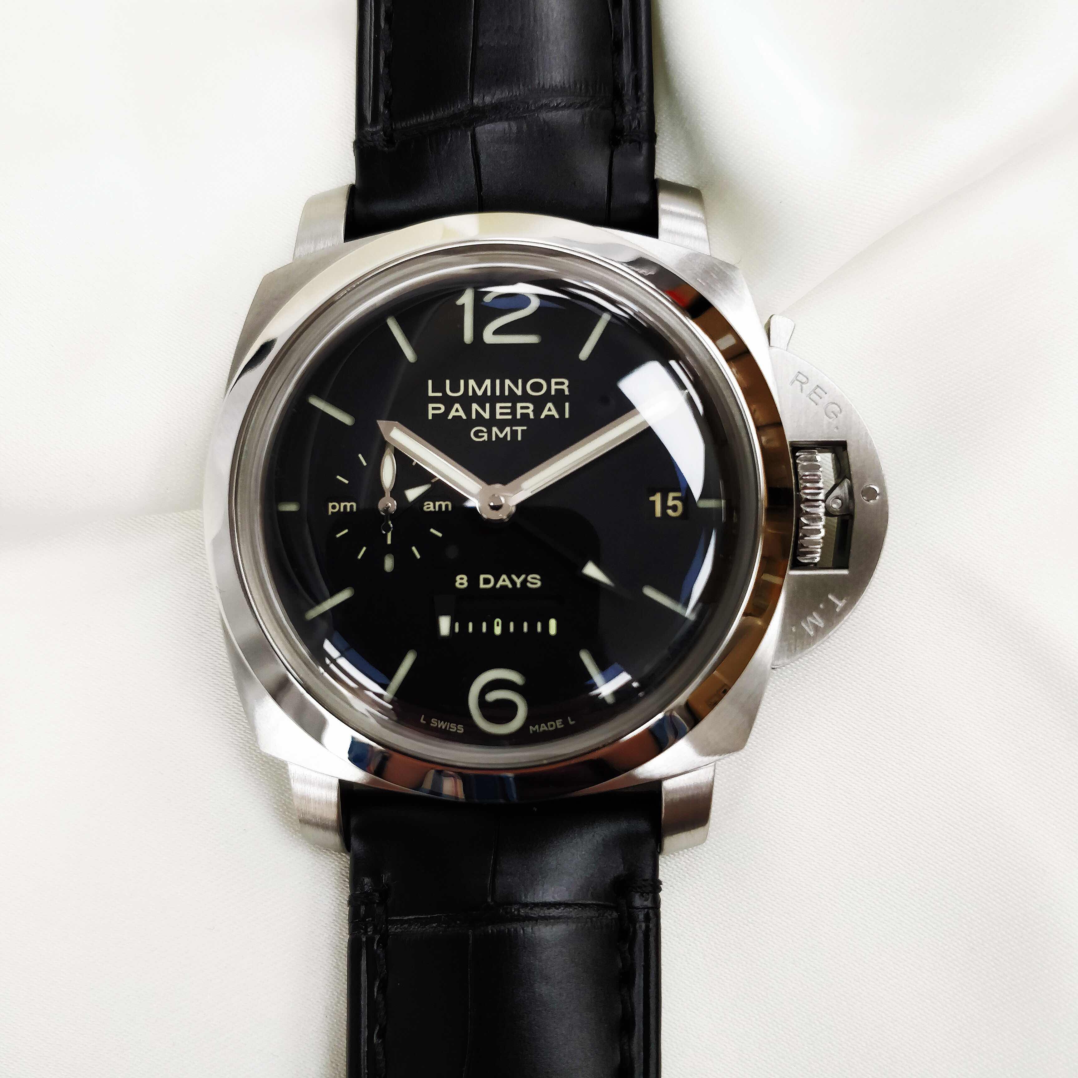 Panerai PAM00233 LUMINOR Manual Wind Stainless Steel Replica Watch, Black Dial, Ceramic Bezel - Image 5