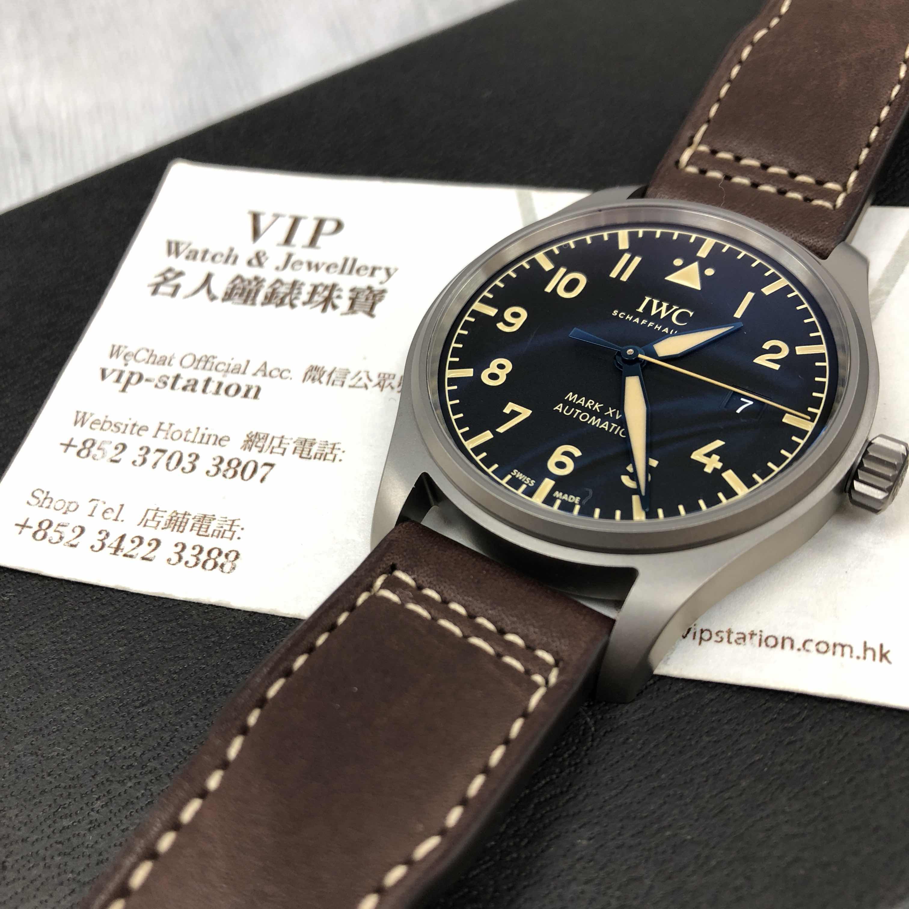 IWC IW327006 Pilots Automatic PVD Titanium Black Dial Brown Strap Replica Watch - Image 5