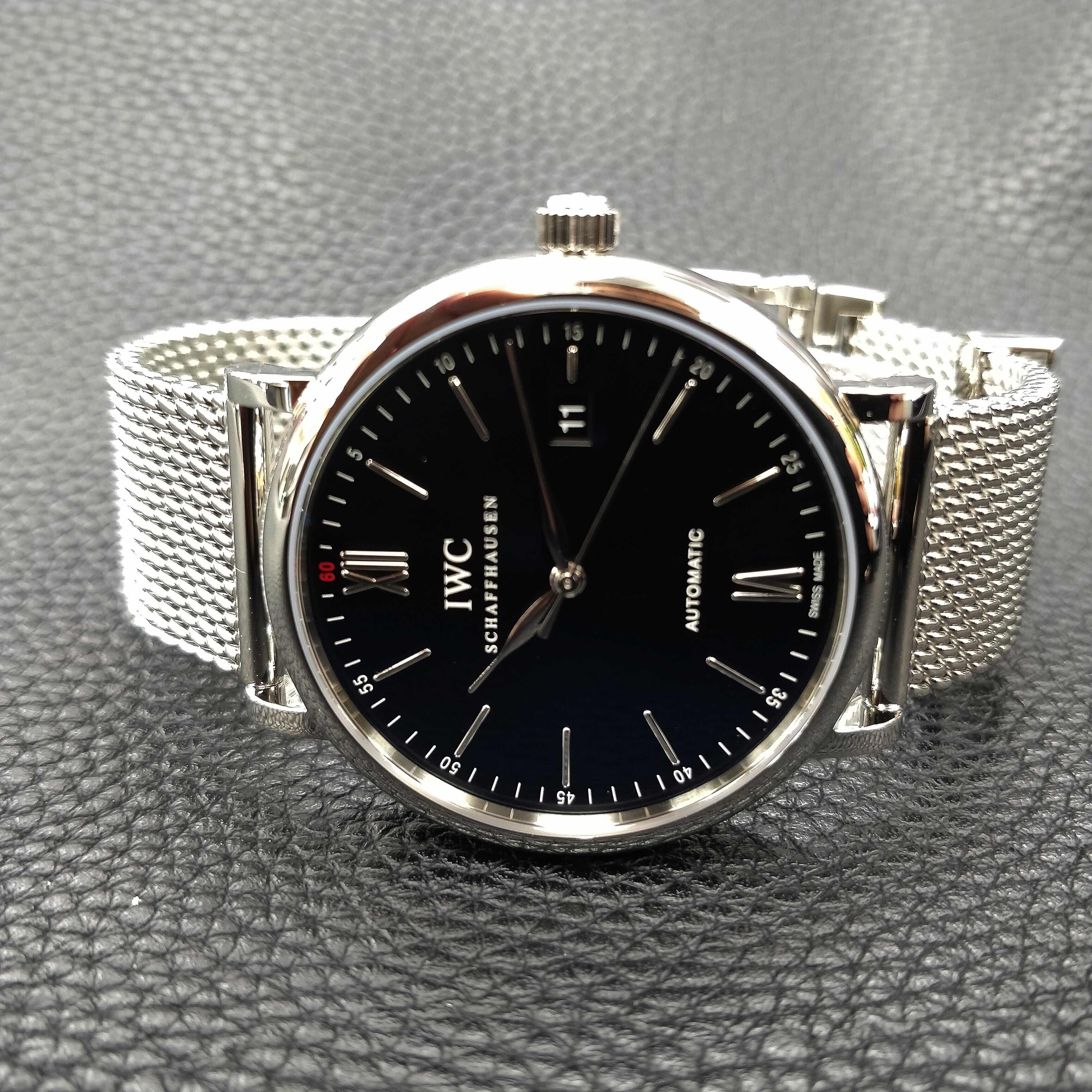 IWC IW356506 Portofino Replica Watch, Automatic, Black Dial, Steel Case, 40mm - Image 4