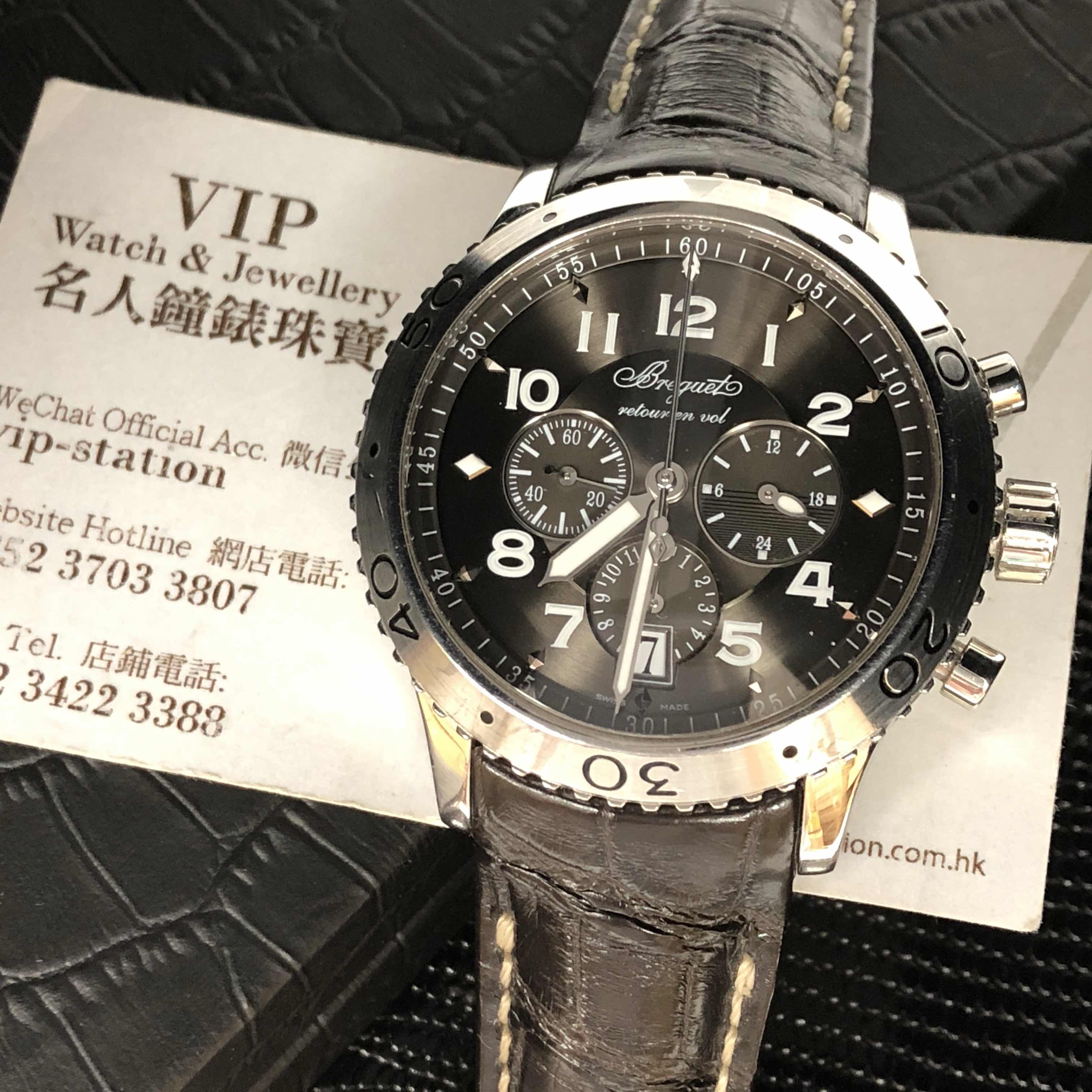 BREGUET TYPE XXI - Breguet Replica Watch - Automatic - Gray Dial Brown Alligator Strap - Image 5