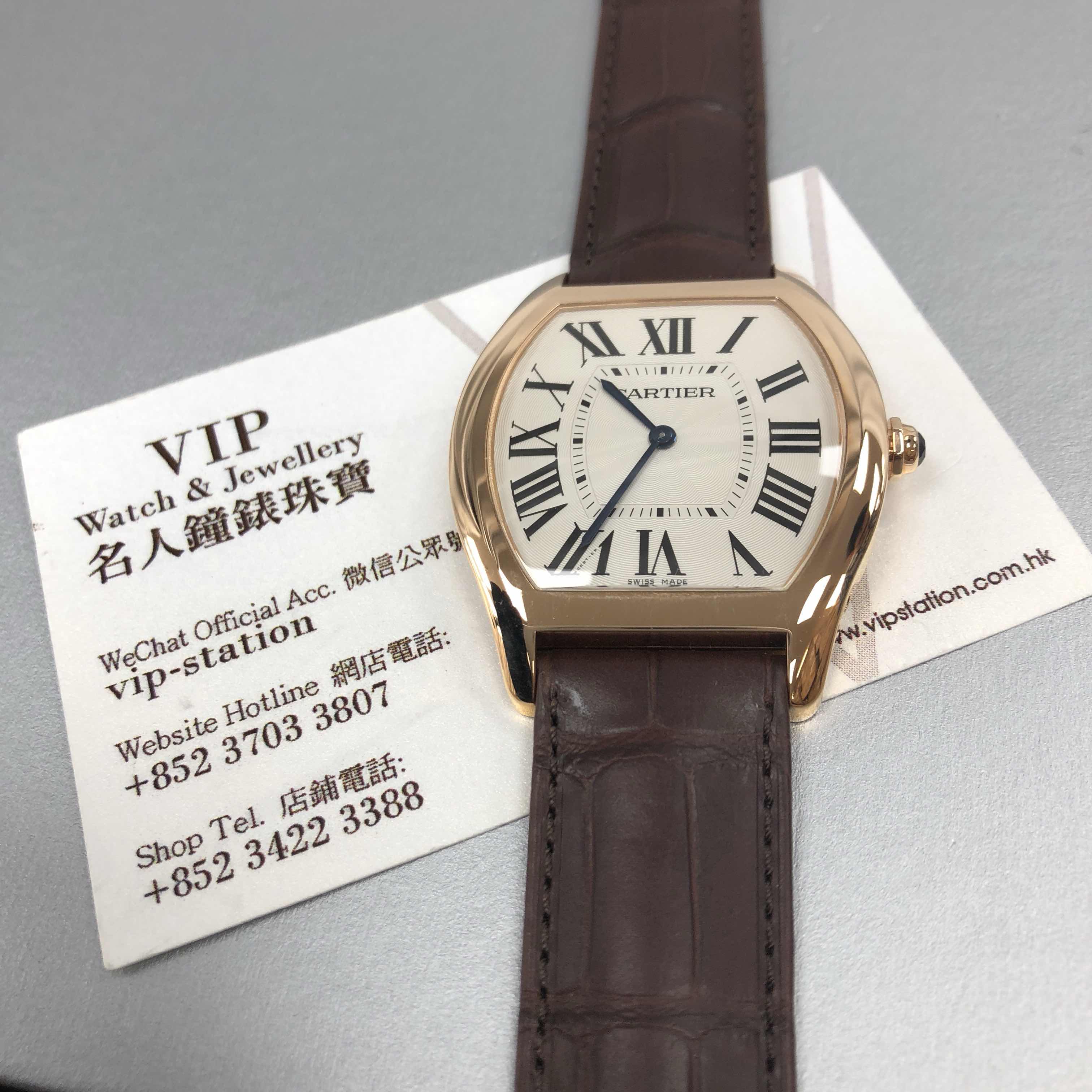 Cartier WGTO0002 TORTUE Automatic 18kt Rose Gold White Dial Black Alligator Strap Replica Watch - Image 5