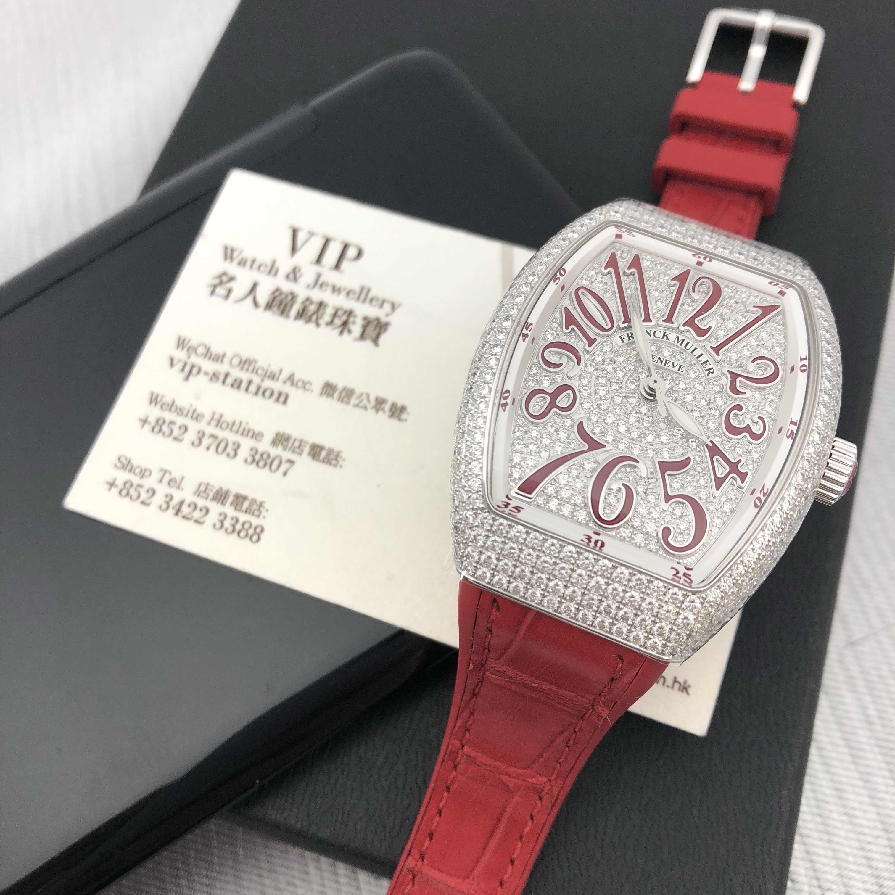 Franck Muller V35 SC AT FO D CD AC.RG Vanguard Automatic 18kt White Gold Diamond Replica Watch - Image 5