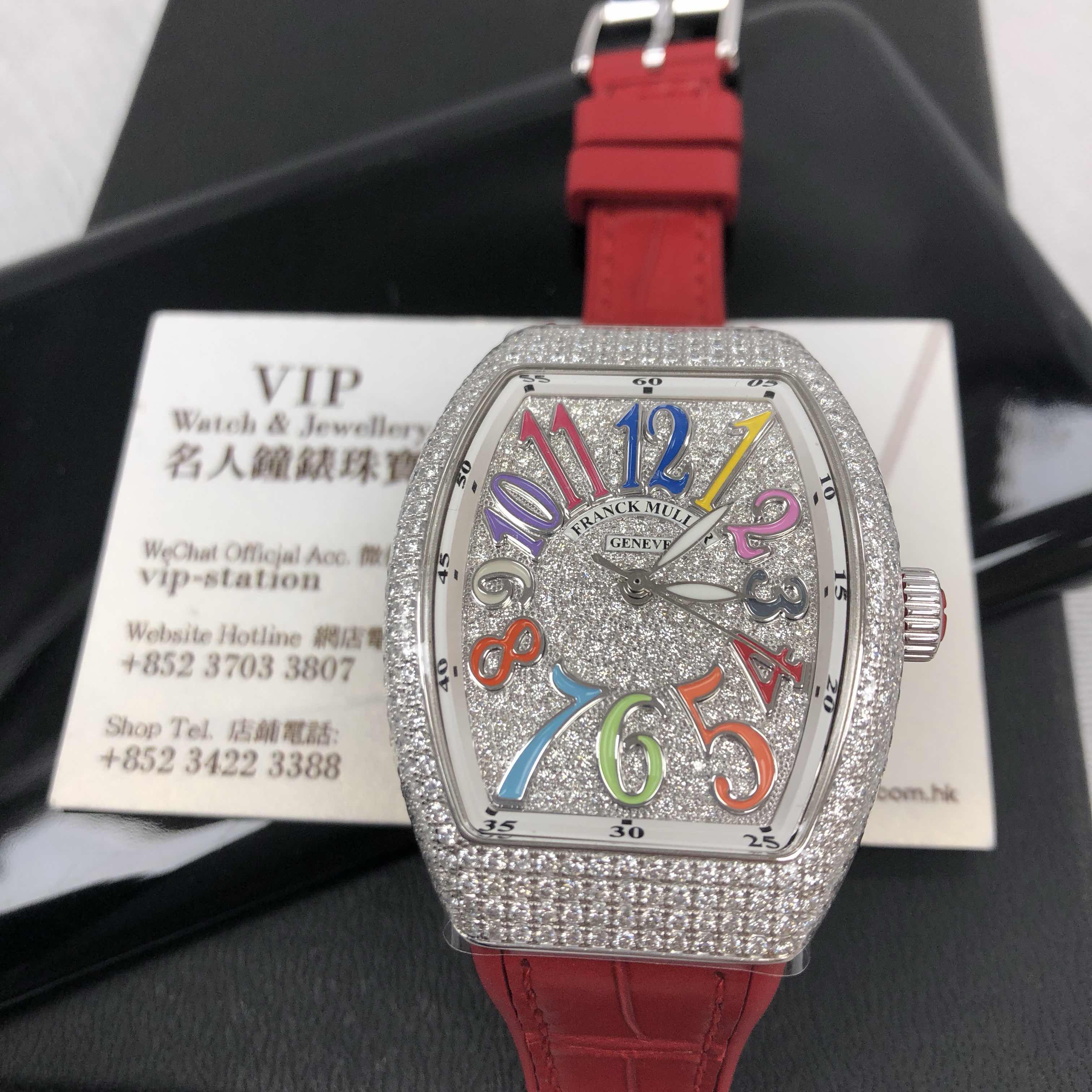 Franck Muller V 35 SC AT FO D CD COL DRM AC.RG Automatic 18kt White Gold Diamond Replica Watch - Image 5