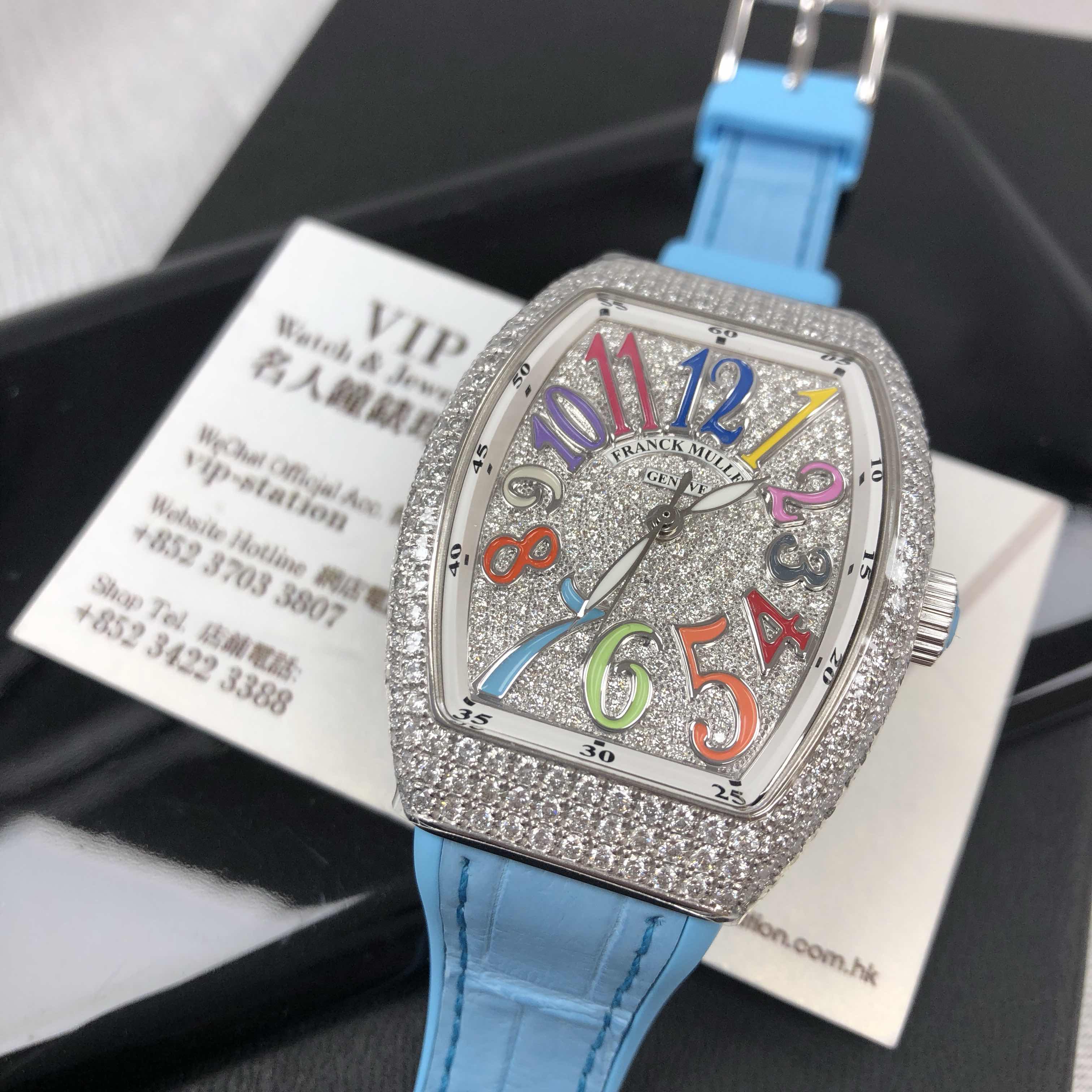 Franck Muller V 35 SC AT FO D CD COL DRM AC.BL Vanguard Replica Watch Automatic Silver Dial Purple - Image 5