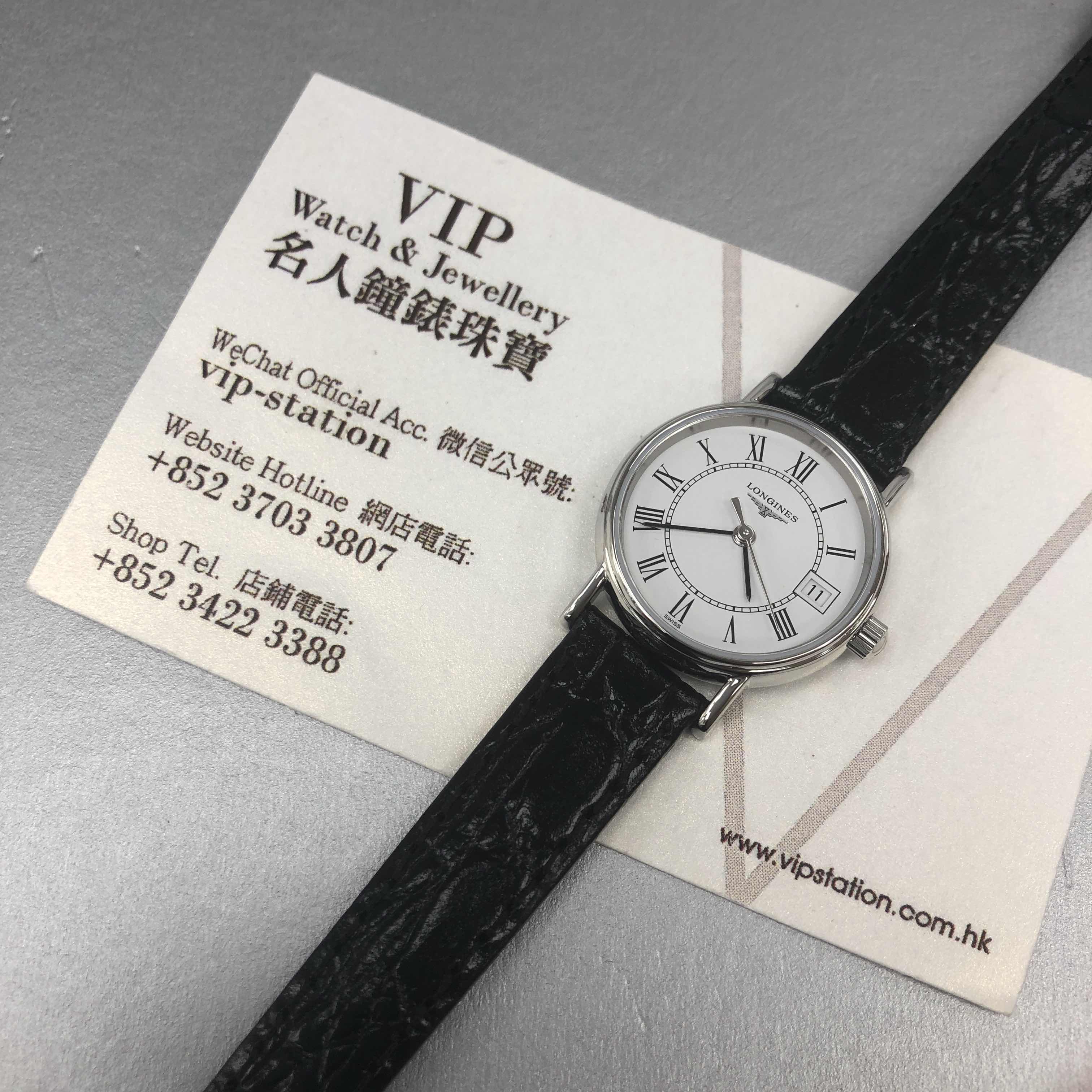 Longines L4.319.4.11.2 PRESENCE Automatic Stainless Steel Replica Watch - White Dial, Leather Strap - Image 5