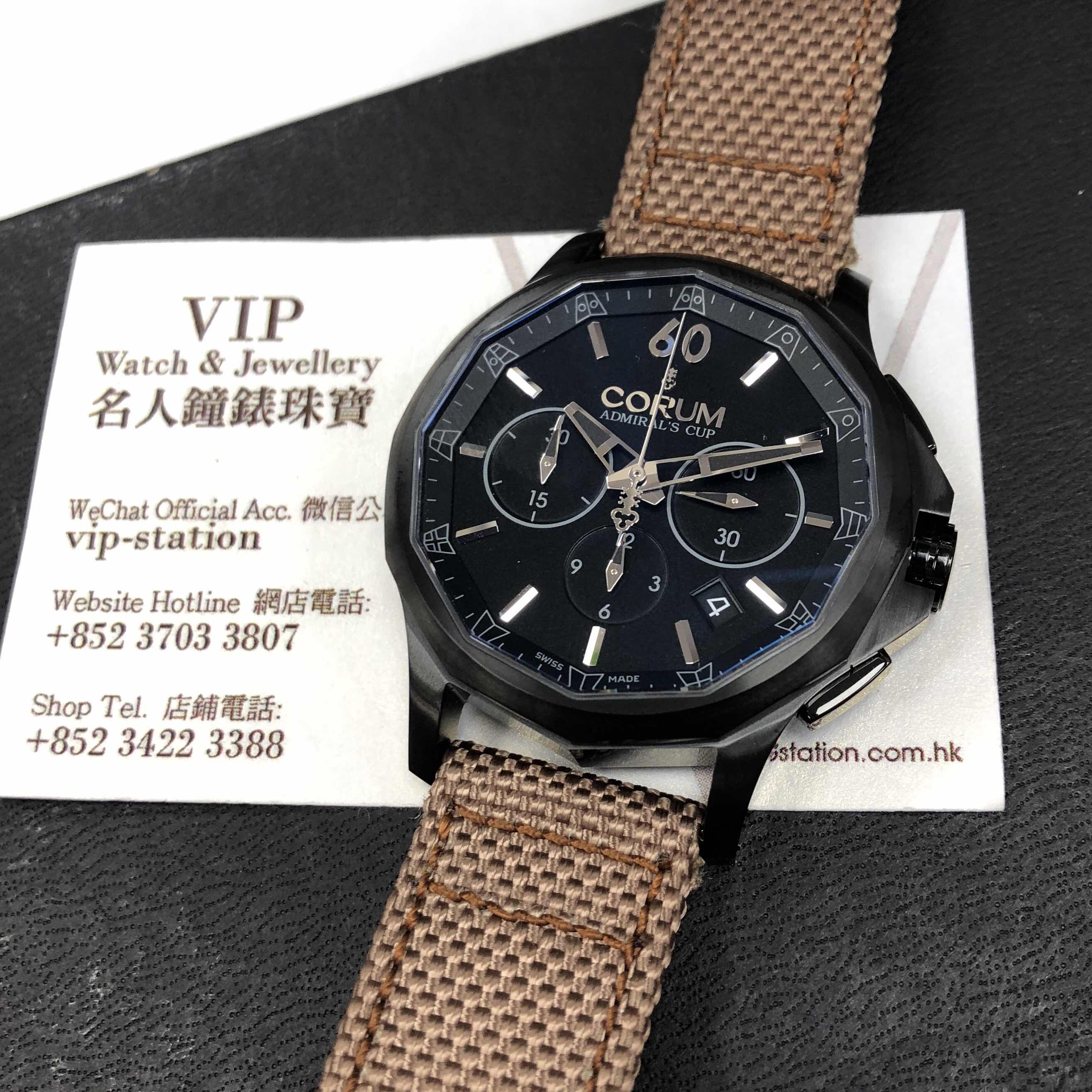 Corum 984.103.98/0612 AN13 Admirals Cup Replica Watch - Automatic - Steel Case - Brown Leather Strap - Image 5