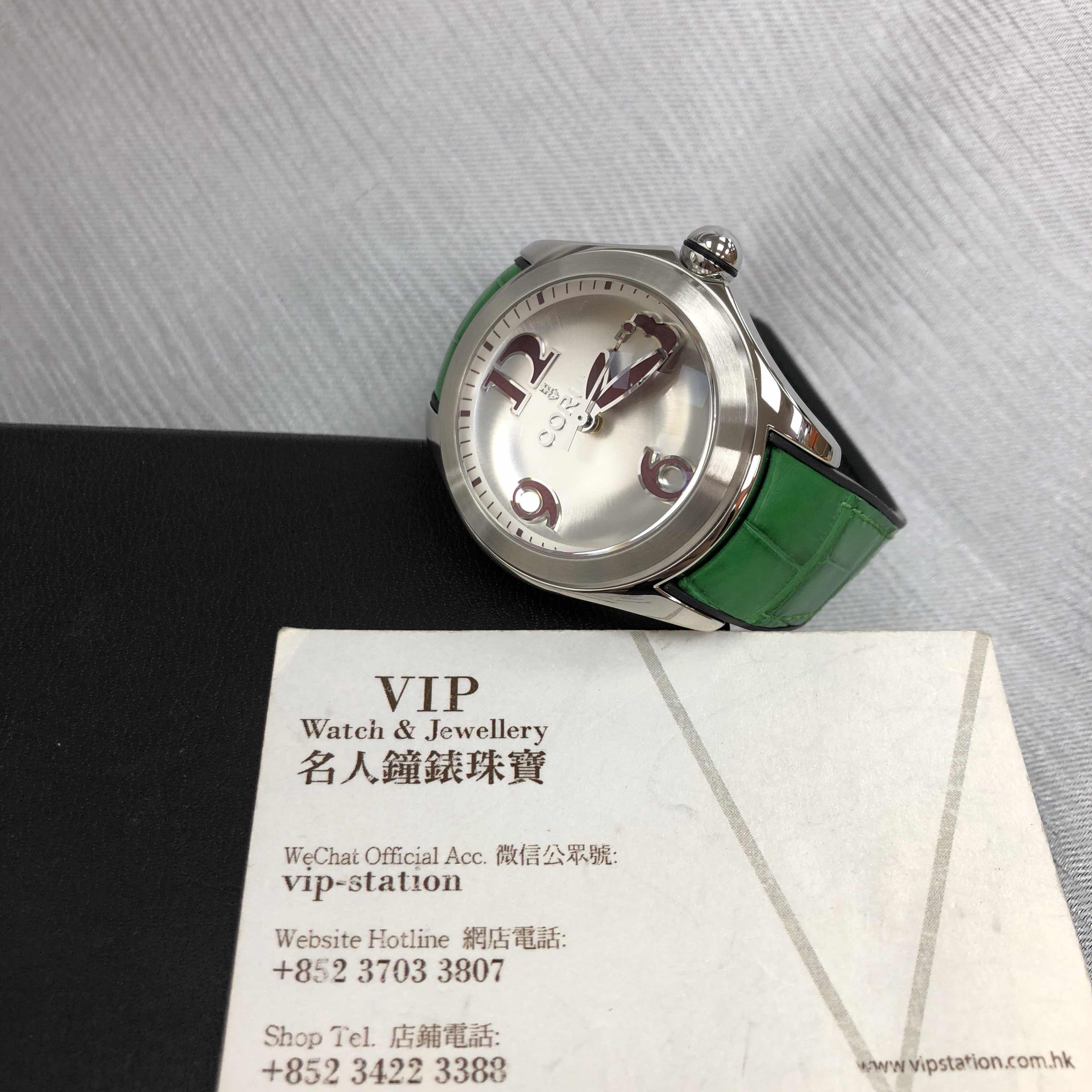 Corum 082.410.20/0007 CV01 Replica Watch, Silver Dial, Green Alligator Strap, Automatic - Image 5