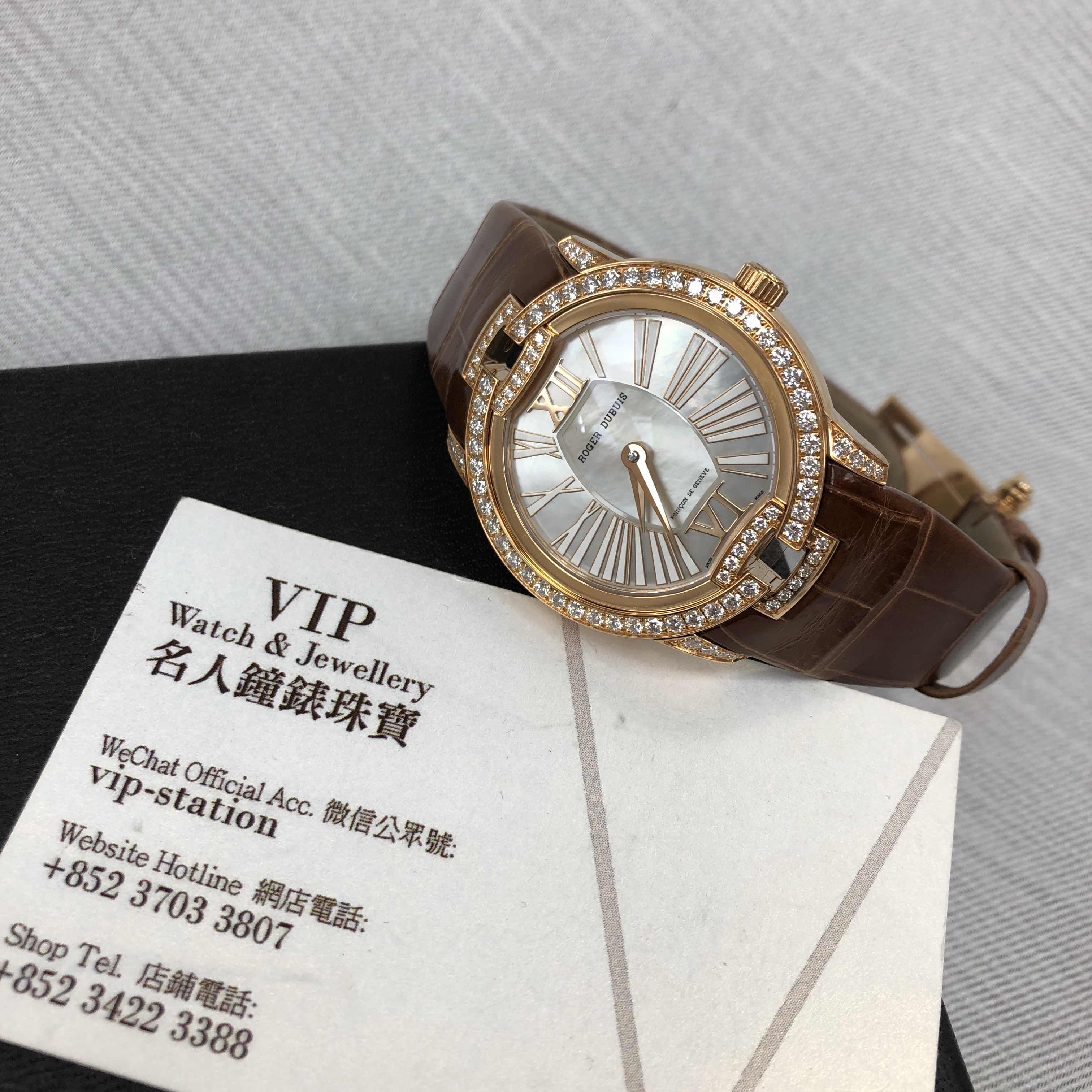 Roger Dubuis RDDBVE0020 VELVET - Replica Watch - White Mother of Pearl Dial - Automatic - 18kt Rose - Image 5