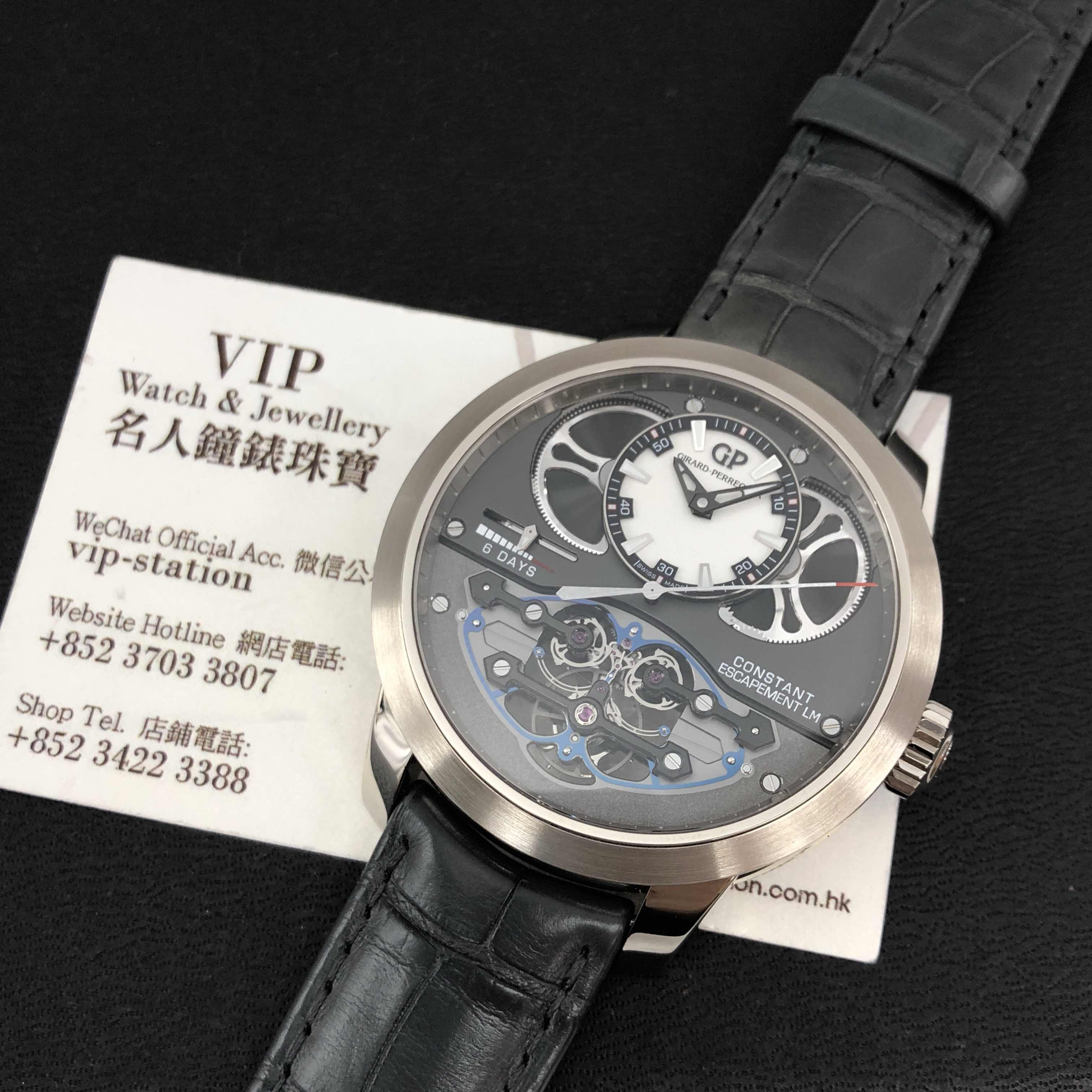 93500-53-131-BA6E - Girard Perregaux Bridges Replica Watch - Manual Wind - Gray Dial - 18kt White - Image 5