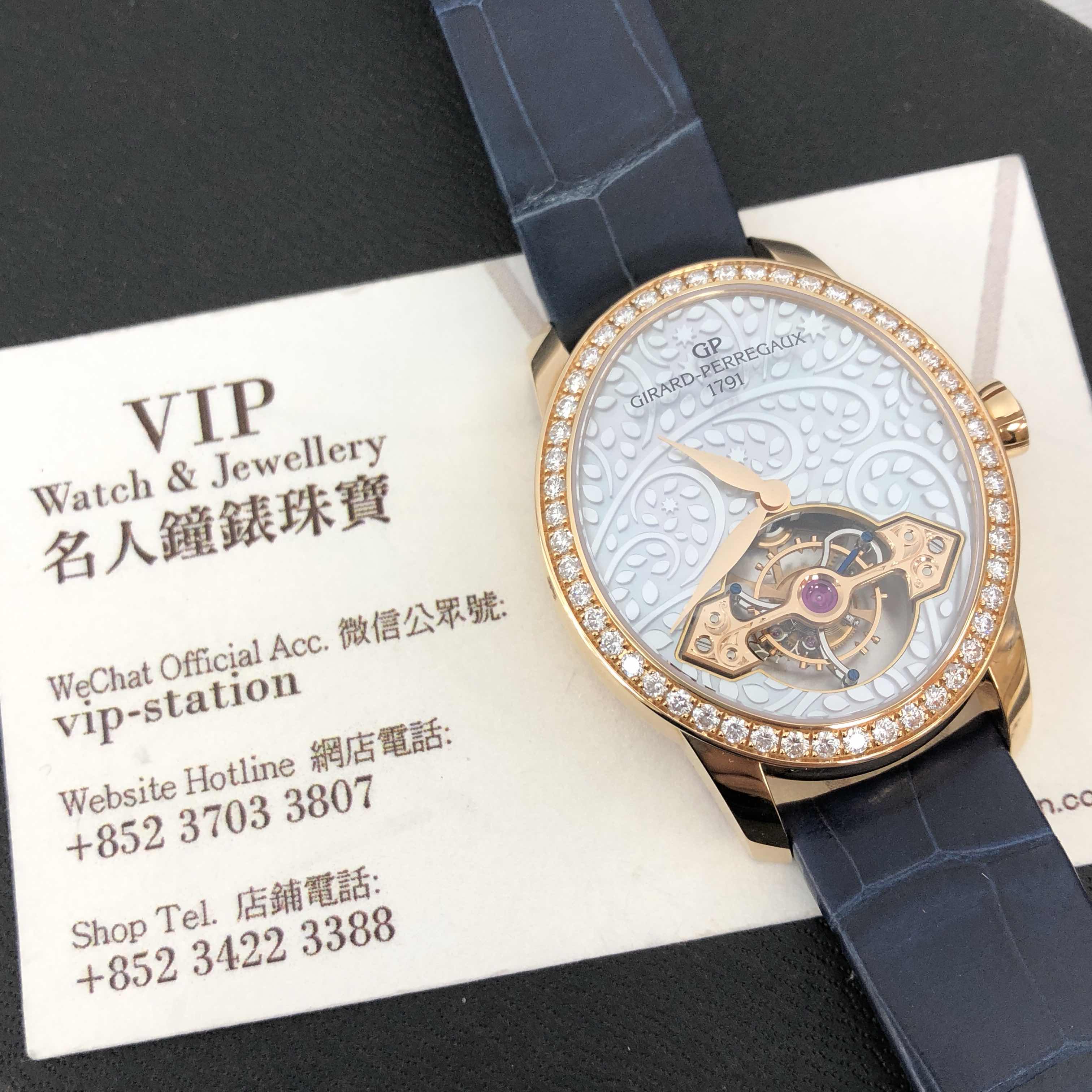 Girard Perregaux 99490D52A706-CK6A Replica Watch, White Mother of Pearl Dial, 18kt Rose Gold & - Image 5