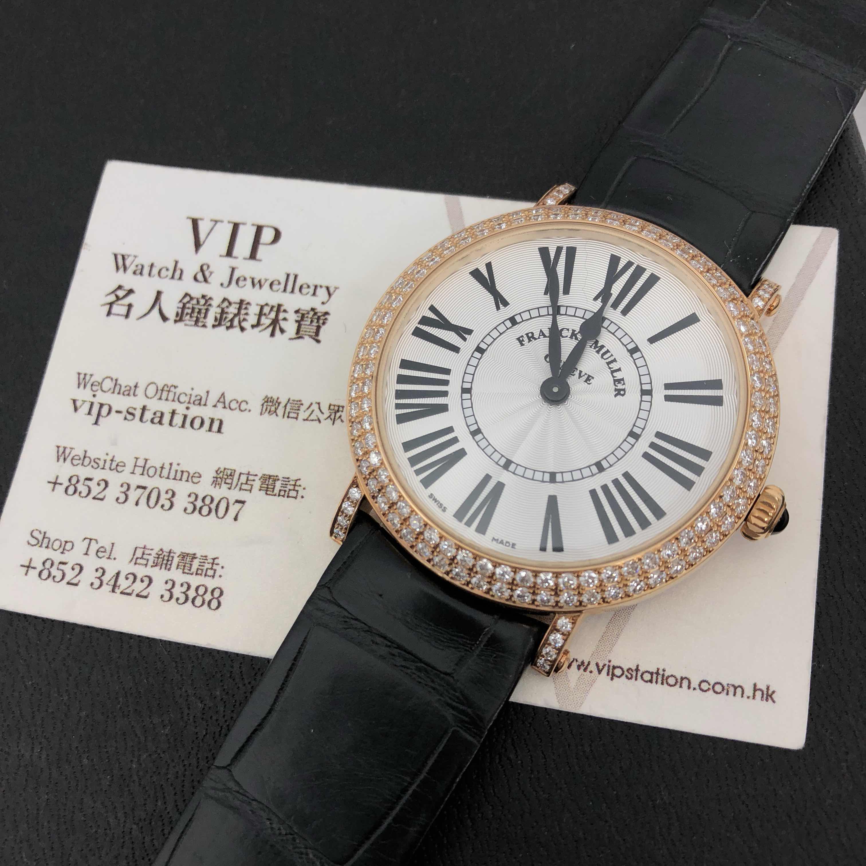 Franck Muller 8041 QZ R D 5N INFINITY Quartz White Dial 18kt Rose Gold & Diamonds Replica Watch - Image 5