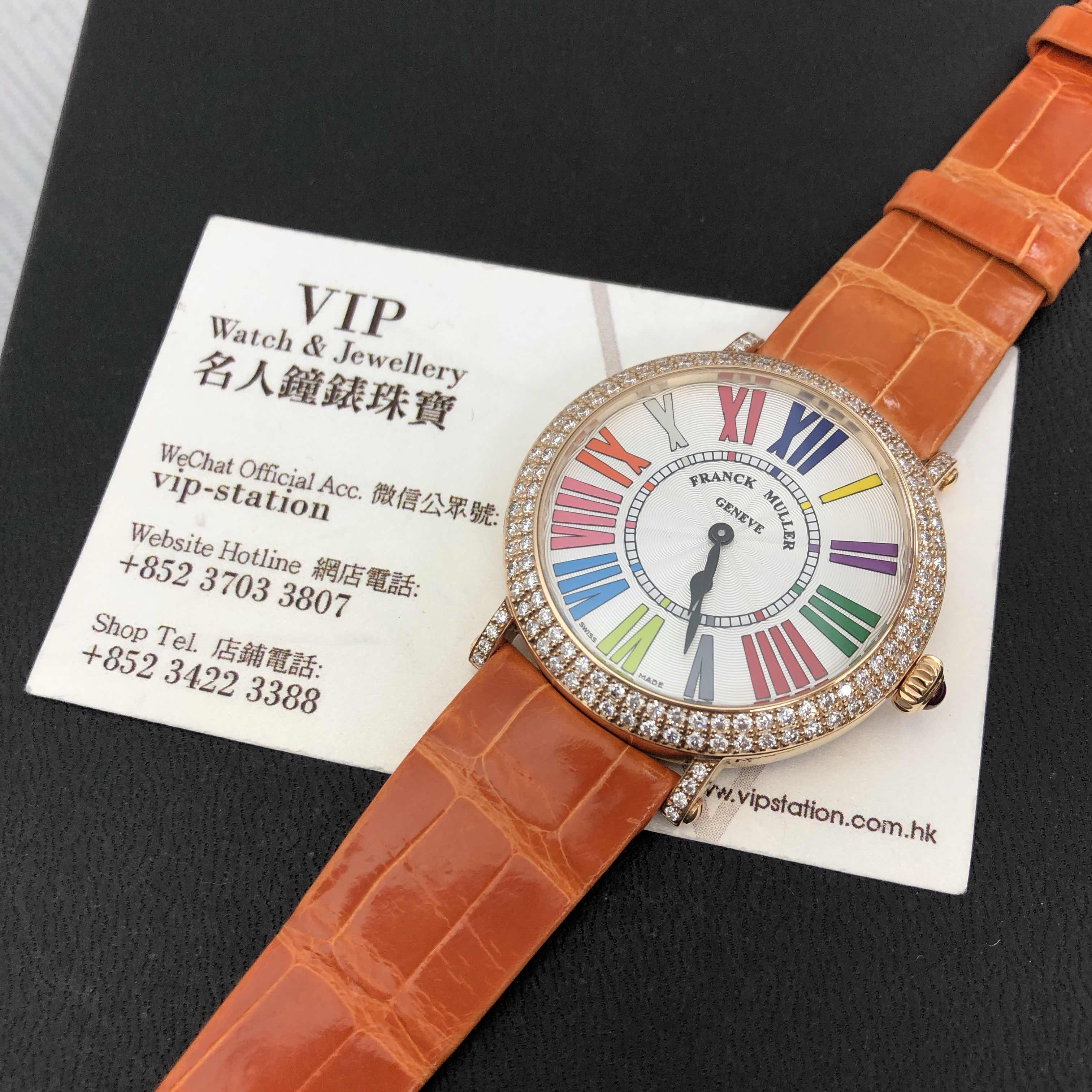 Franck Muller 8038 QZ COL DRM R D 5N Replica Watch White Dial Rose Gold Diamonds Quartz - Image 5