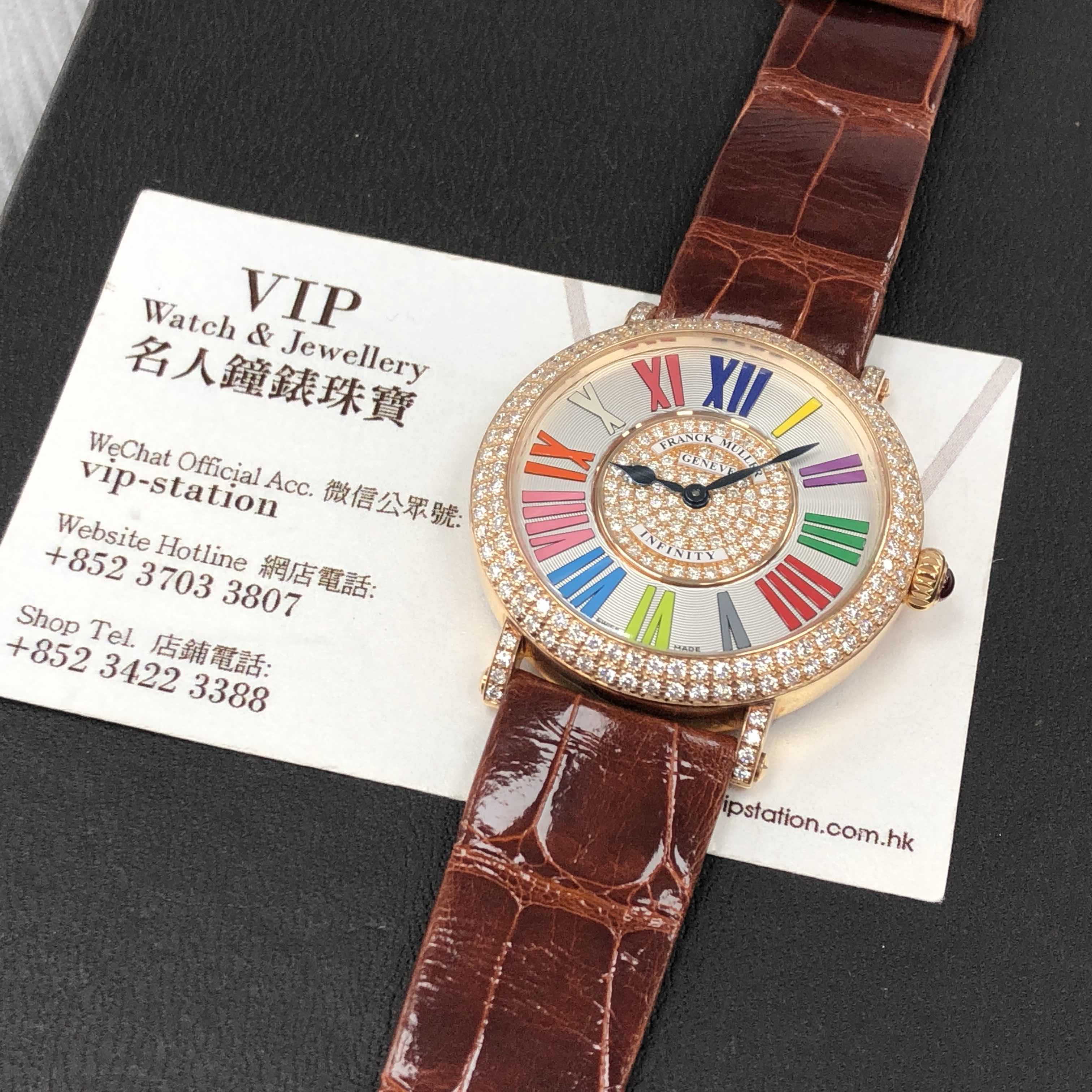 Franck Muller 8038 QZ COL DRM R D CD 1P 5N ROUND Quartz 18kt Rose Gold & Diamonds Replica Watch - Image 5