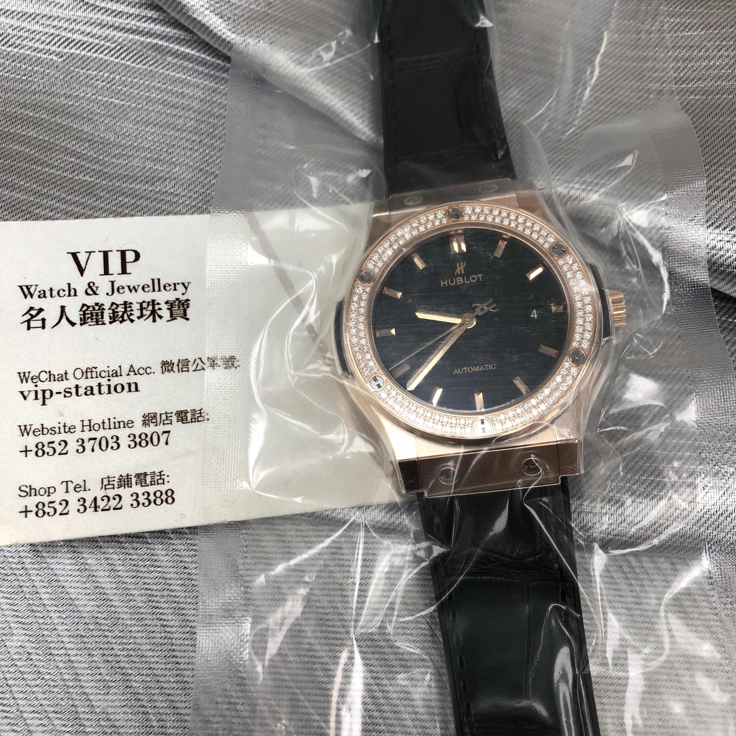 Hublot Classic Fusion 542.OX.1181.LR.1104 - Automatic - 42mm Rose Gold Diamonds Black Dial Replica - Image 5