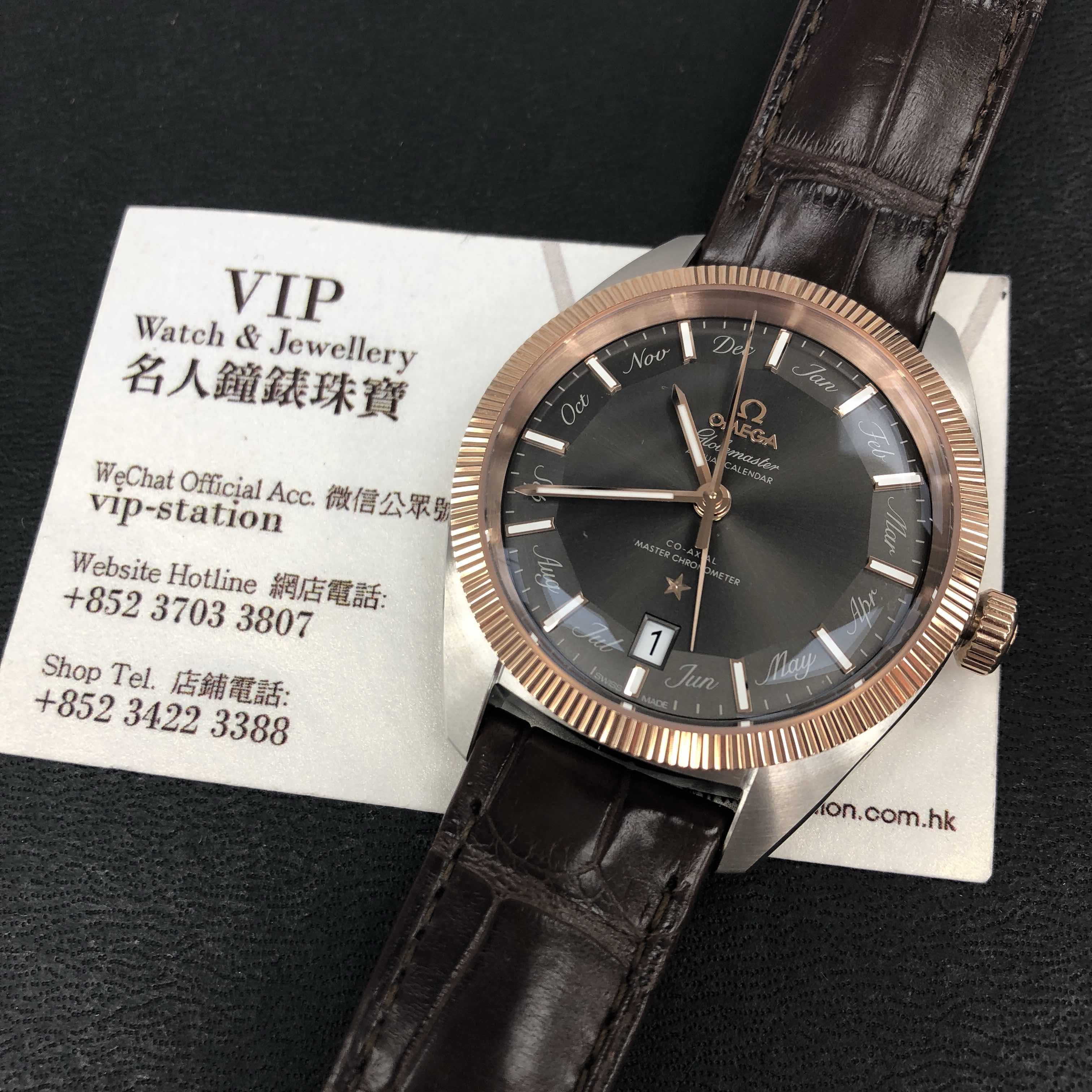 Omega 130.23.41.22.06.001 Replica Watch, Gray Dial, Brown Leather Strap, Steel Case - Image 5