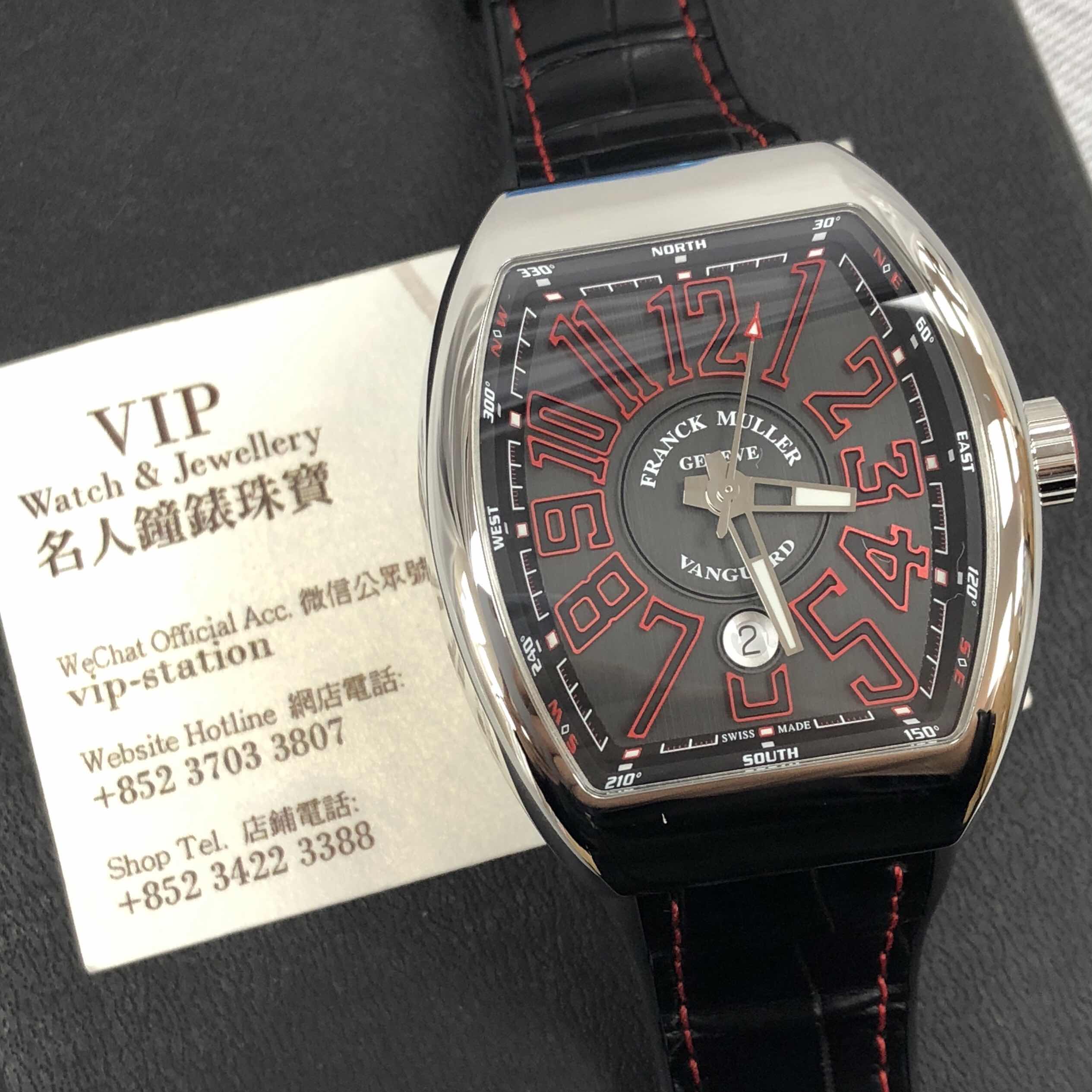 Franck Muller V 45 SC DT AC.ER Vanguard Automatic Stainless Steel Replica Watch - Black Dial - Image 5