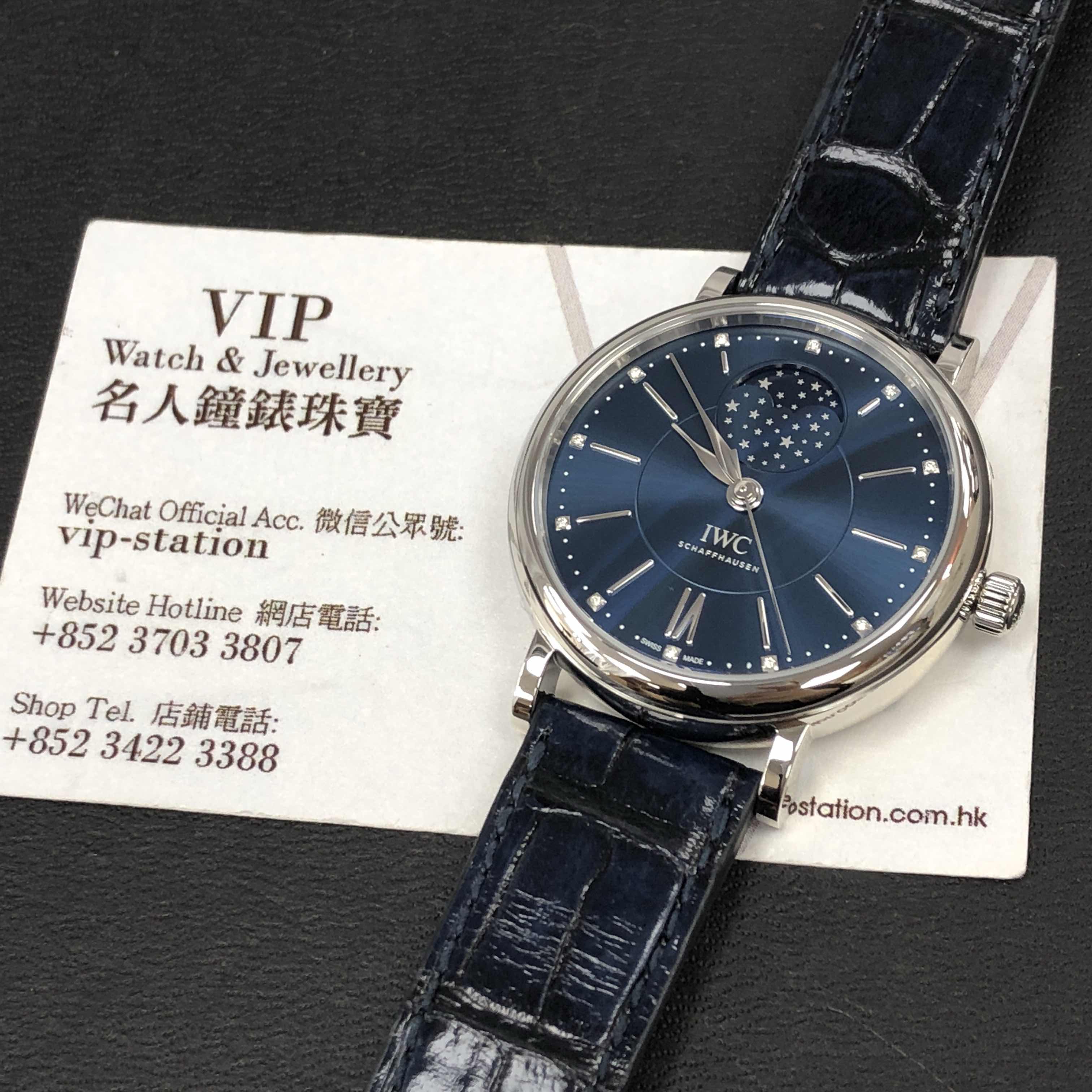 IWC IW459006 Portofino Replica Watch, Automatic, Blue Dial, Steel Case, Alligator Strap - Image 5
