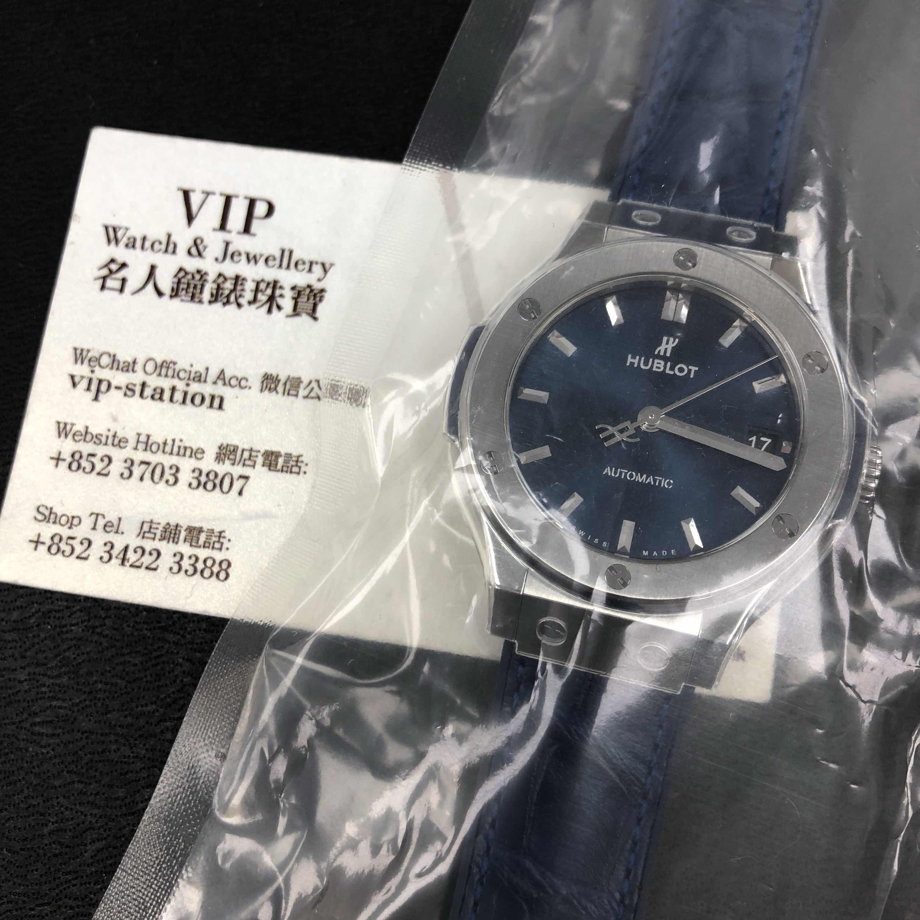 Hublot 565.NX.7170.LR CLASSIC FUSION Automatic Stainless Steel Replica Watch, Blue Dial, Alligator - Image 5