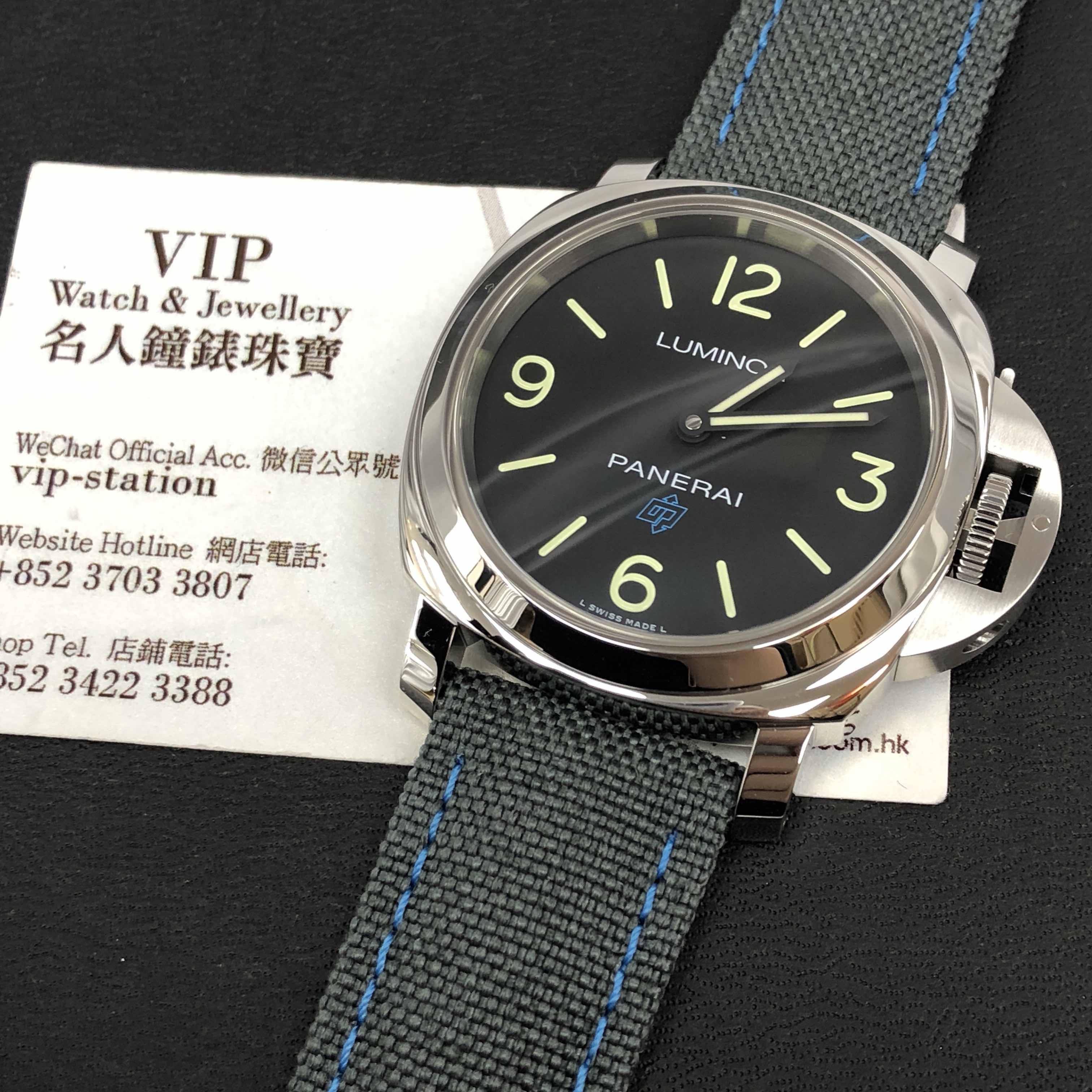 Panerai PAM00774 Replica Watch Manual Wind Stainless Steel 44mm Black Dial Grey Fabric Strap - Image 5