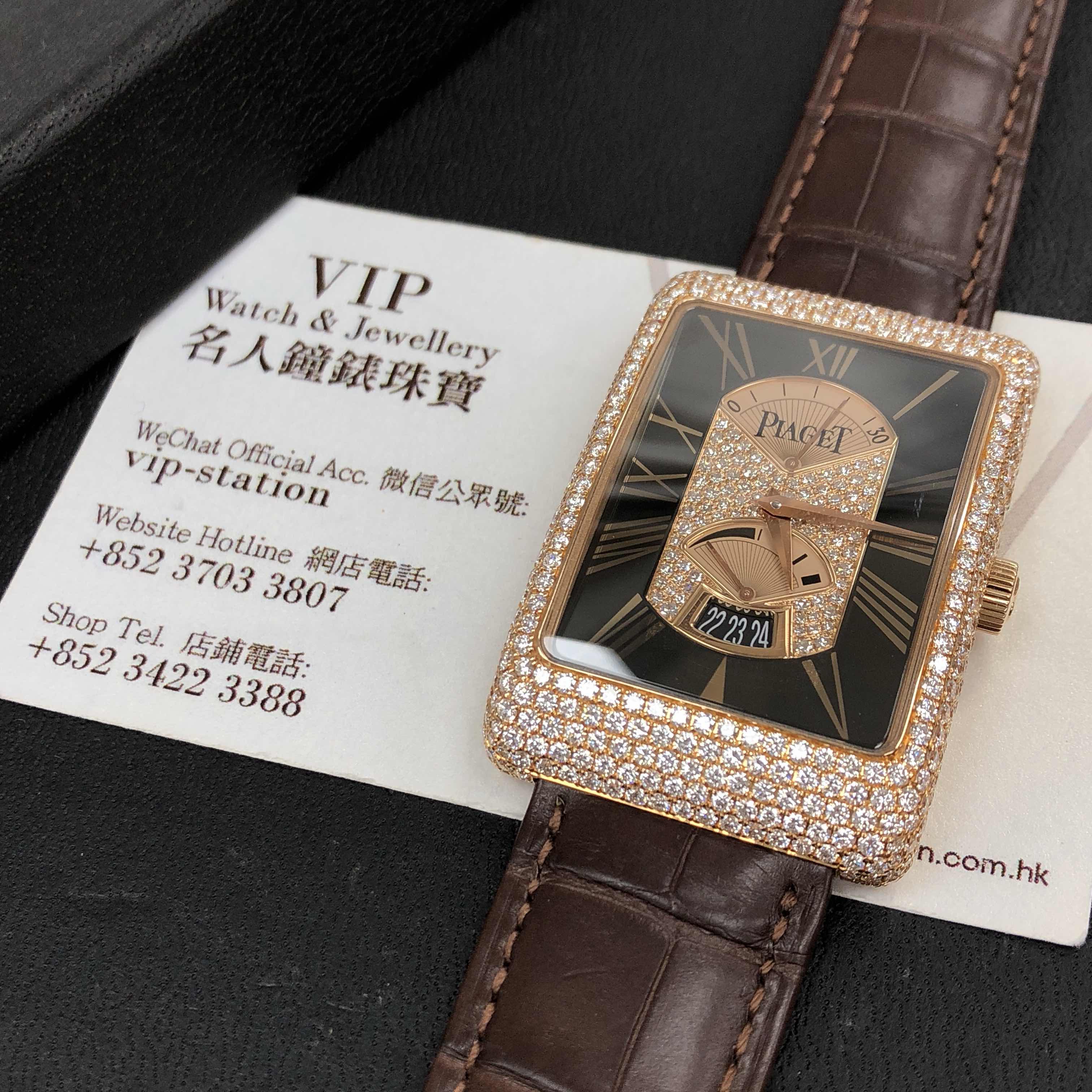 Piaget G0A29116 Replica Watch, Automatic Movement, 18kt Rose Gold Case with Diamonds, Black Dial - Image 5